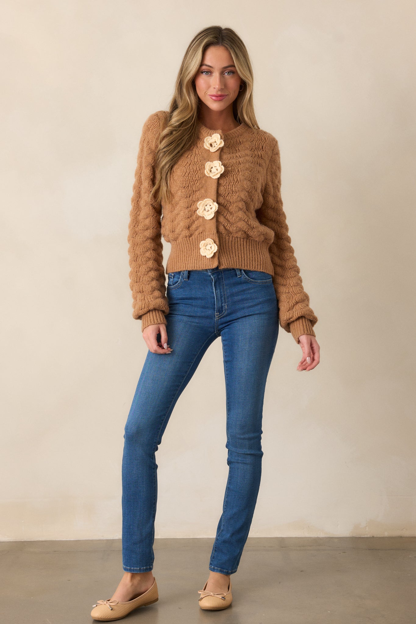 Hold Me Close Honey Cable Knit Cardigan