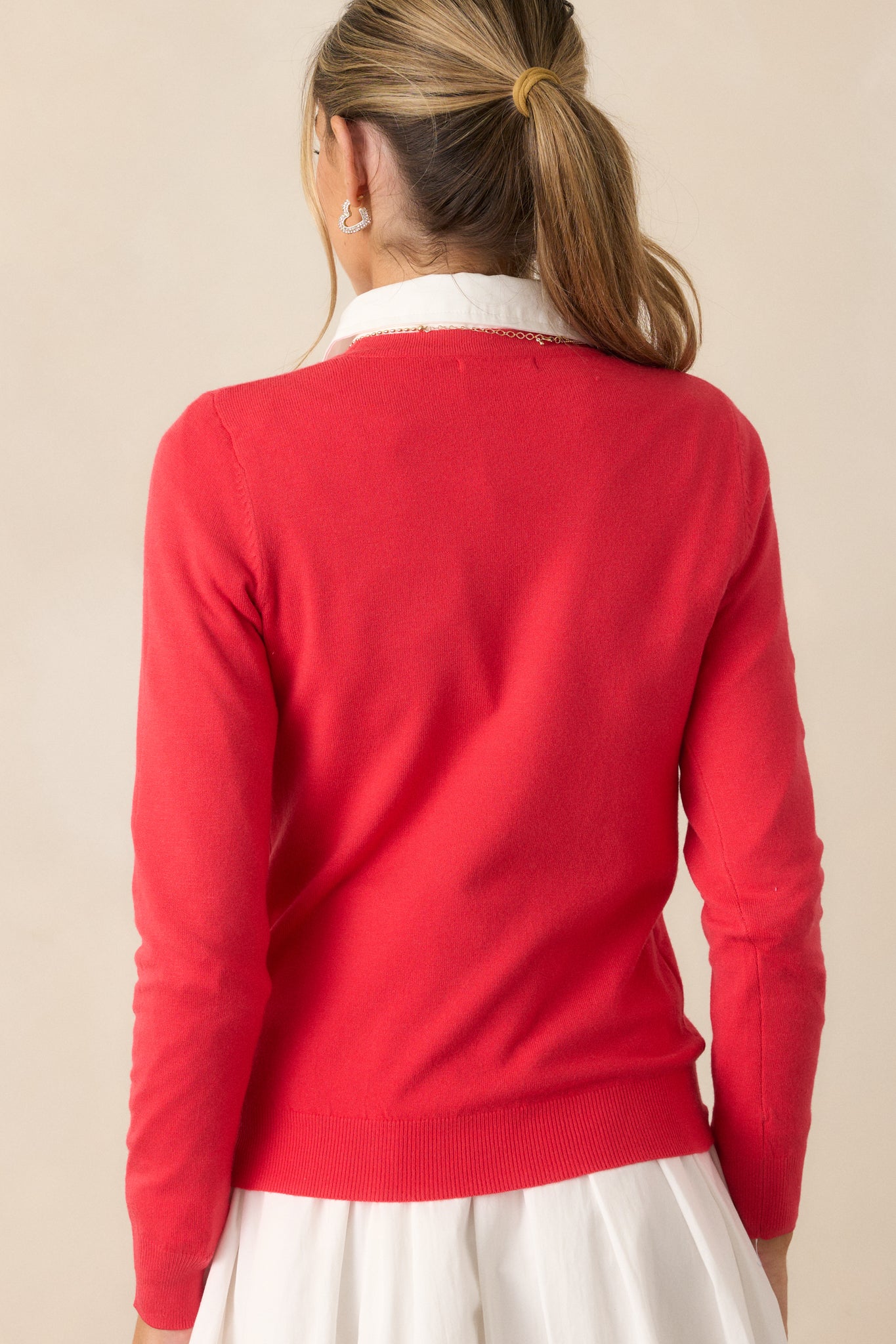 Wherever You Are Red Knit Sweater