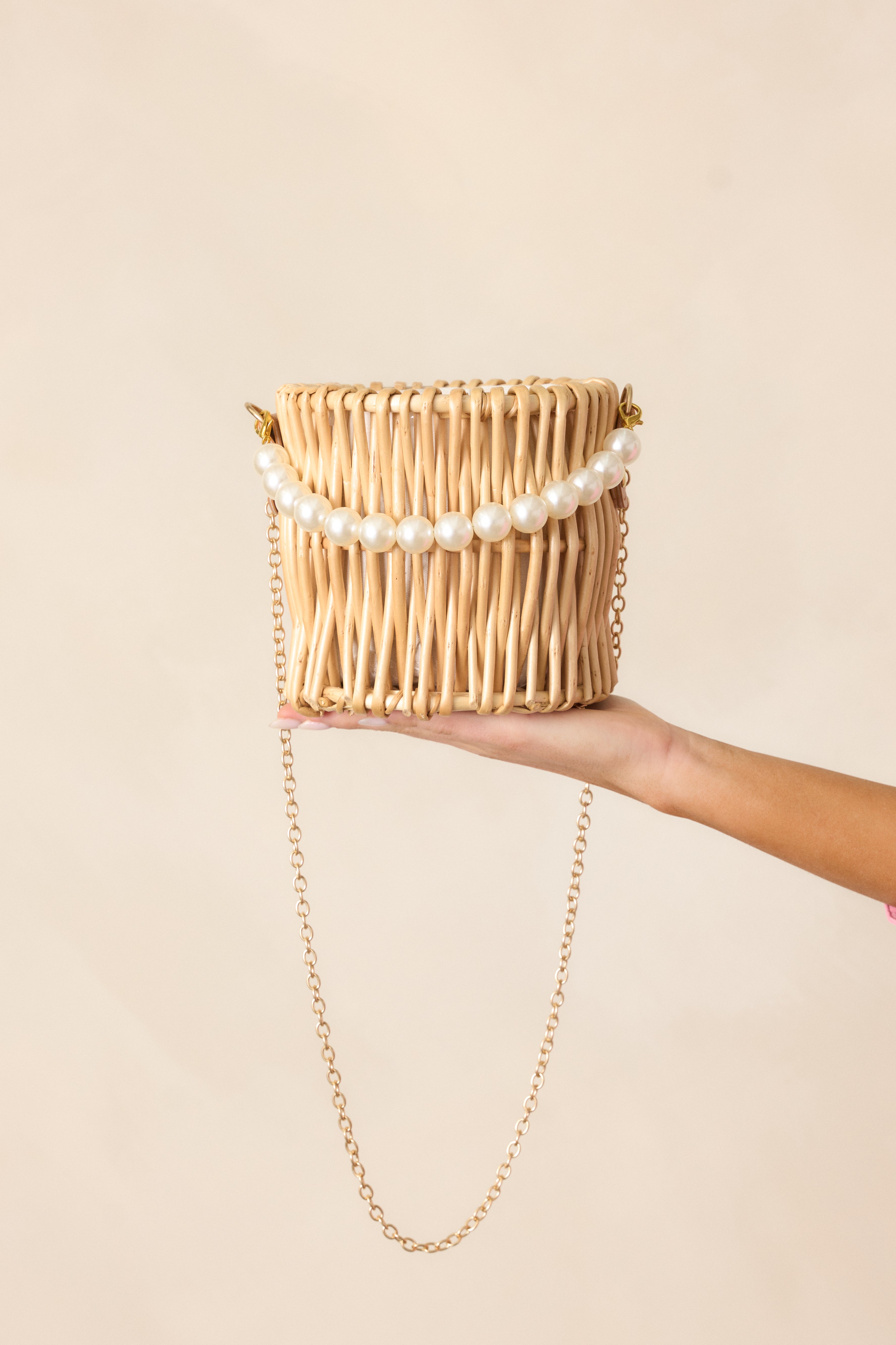 In This Moment Natural Bucket Handbag