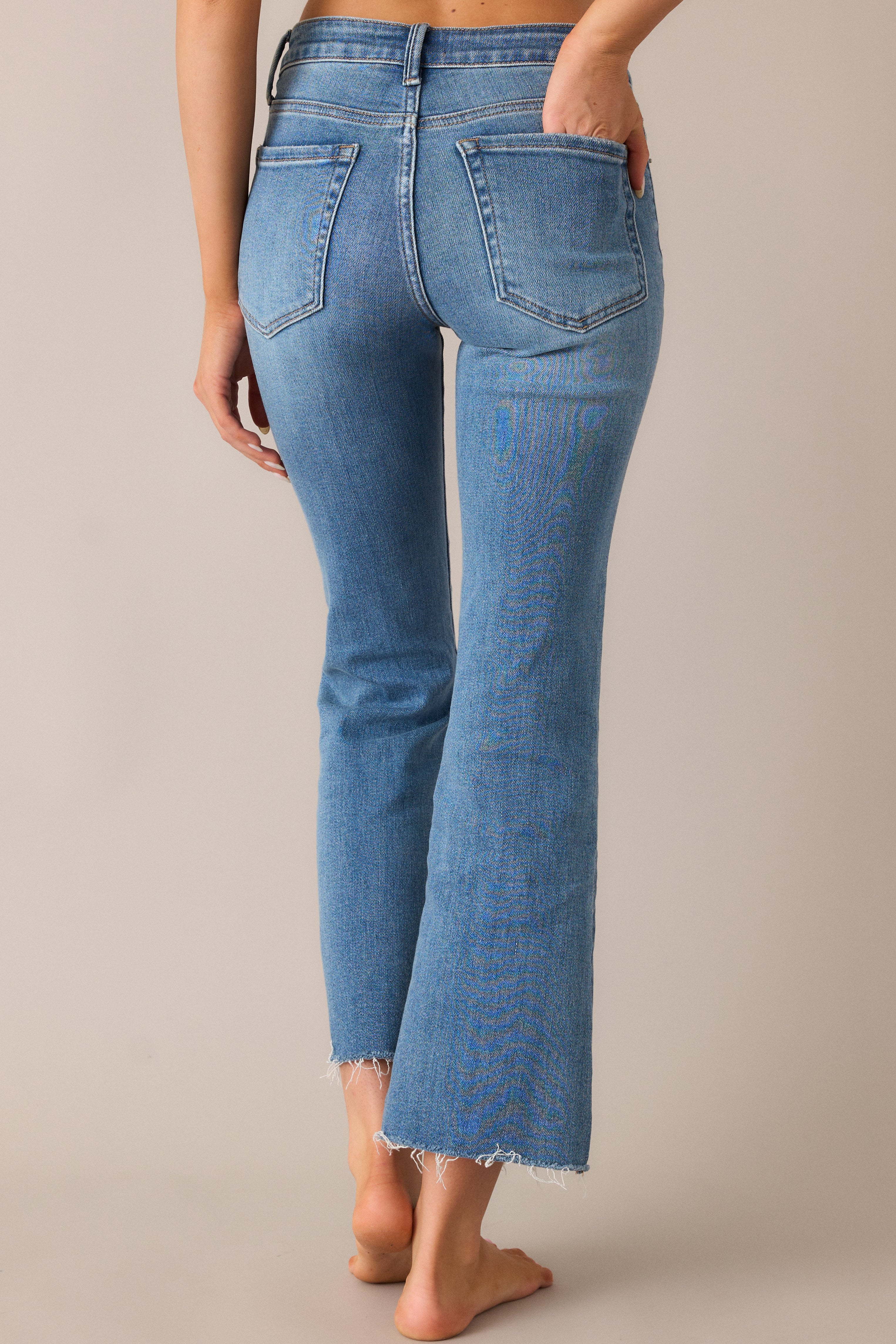 Nightfall Spark Medium Wash Cropped Flare Jeans