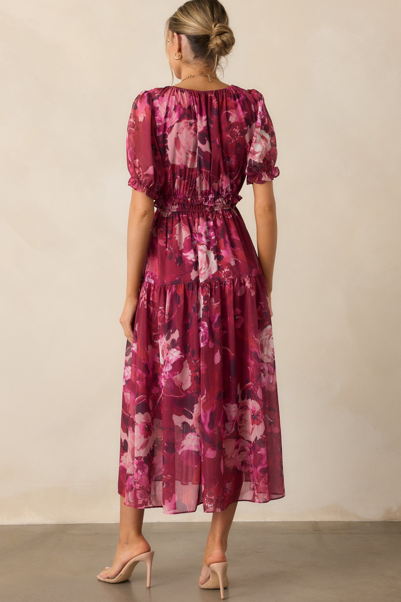 Meadows Call Berry Floral Maxi Dress