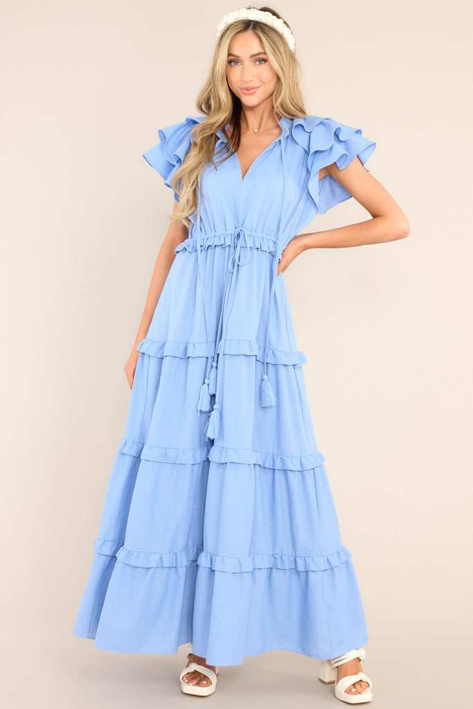 Cute Blissful Blue Maxi Dress - Spring Refresh | Red Dress