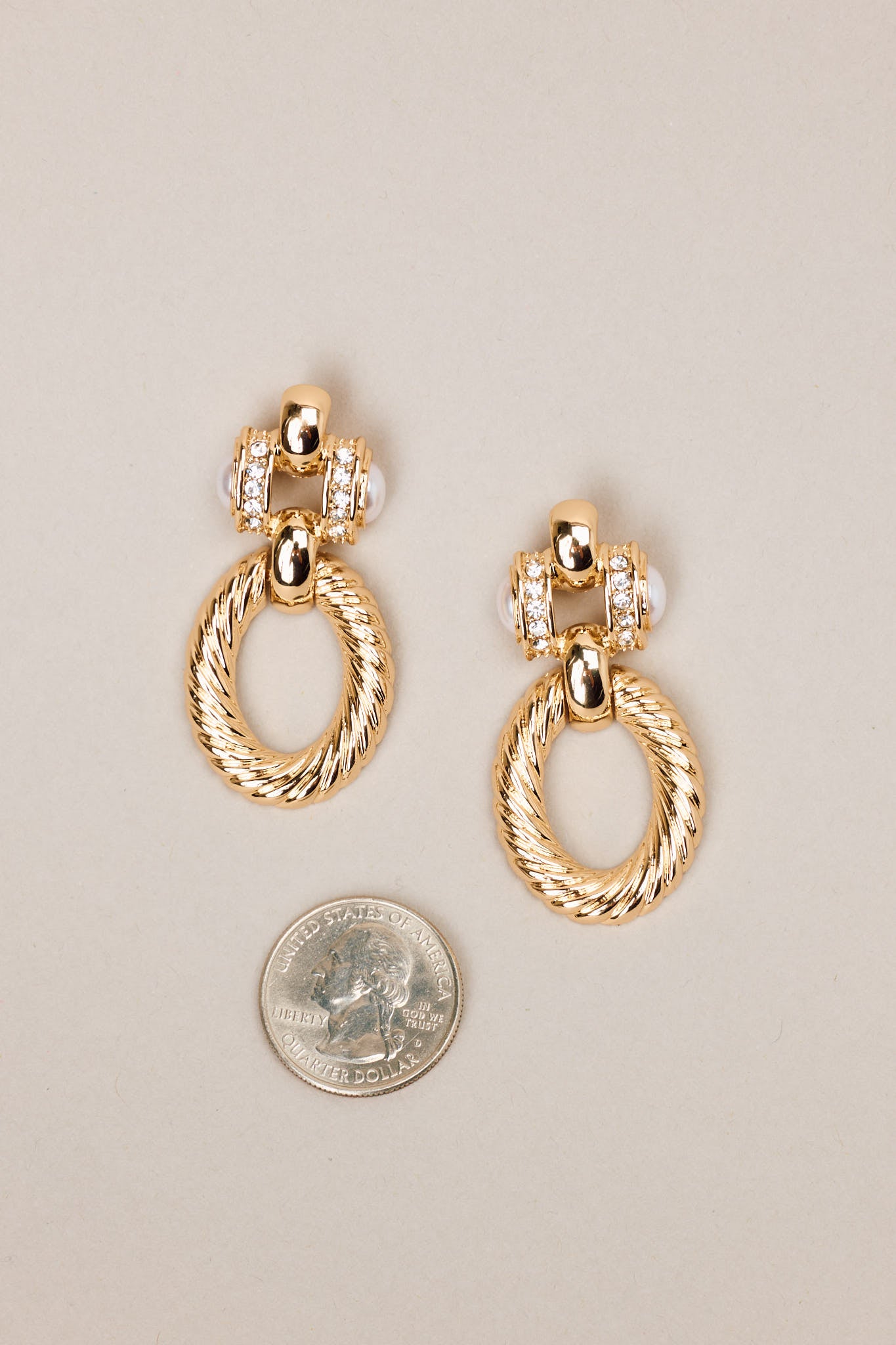 Seasons Of Change Gold & White Earrings