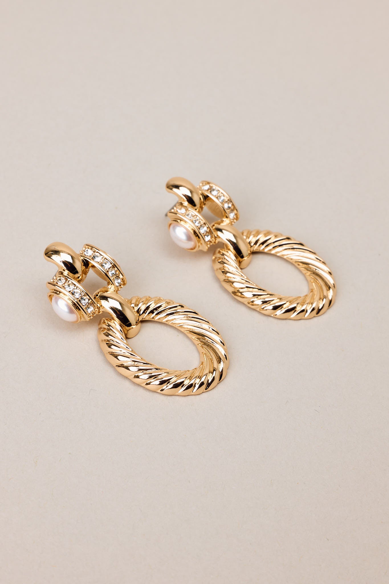 Seasons Of Change Gold & White Earrings