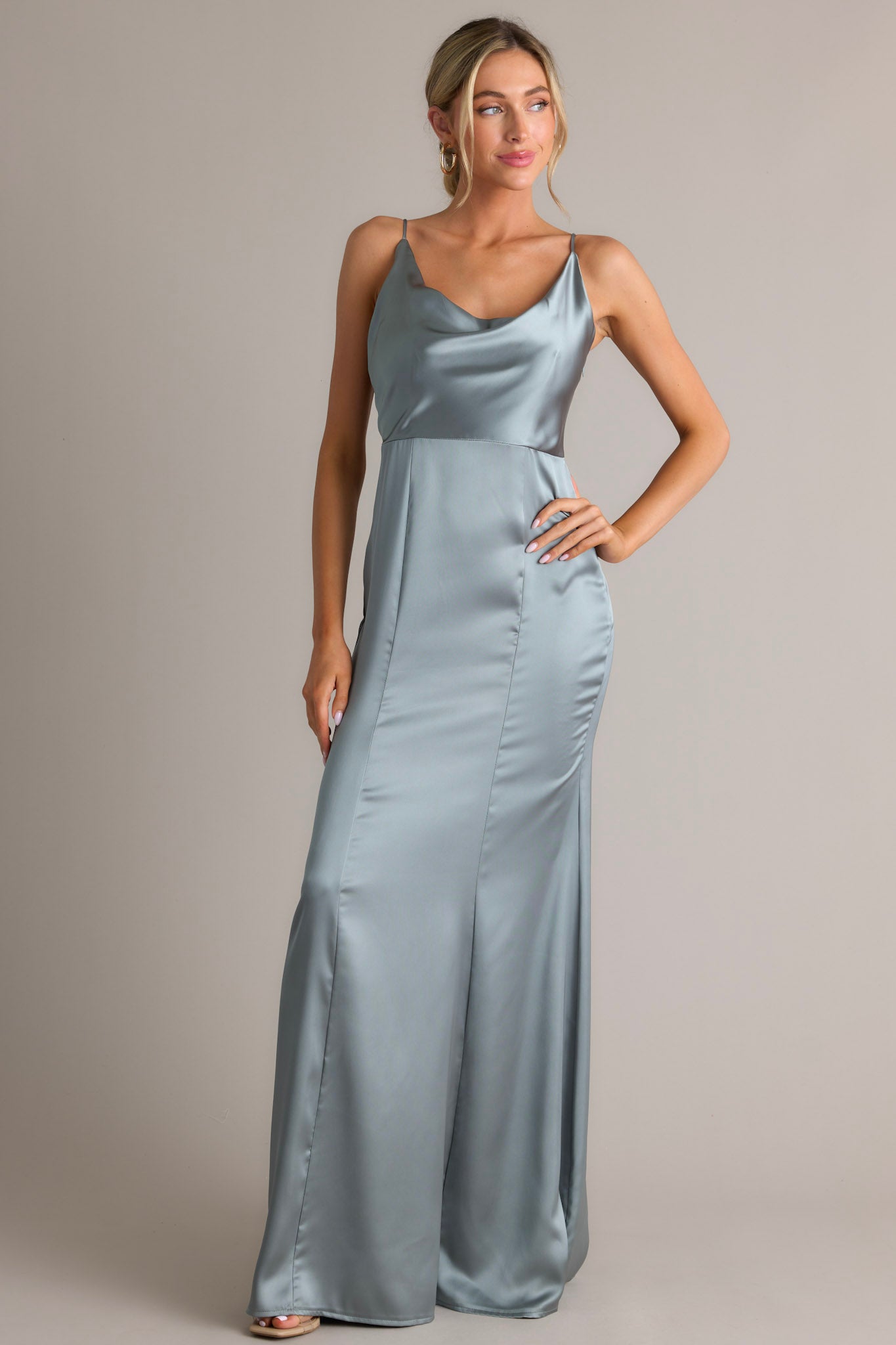 Inner Radiance Ash Blue Maxi Dress