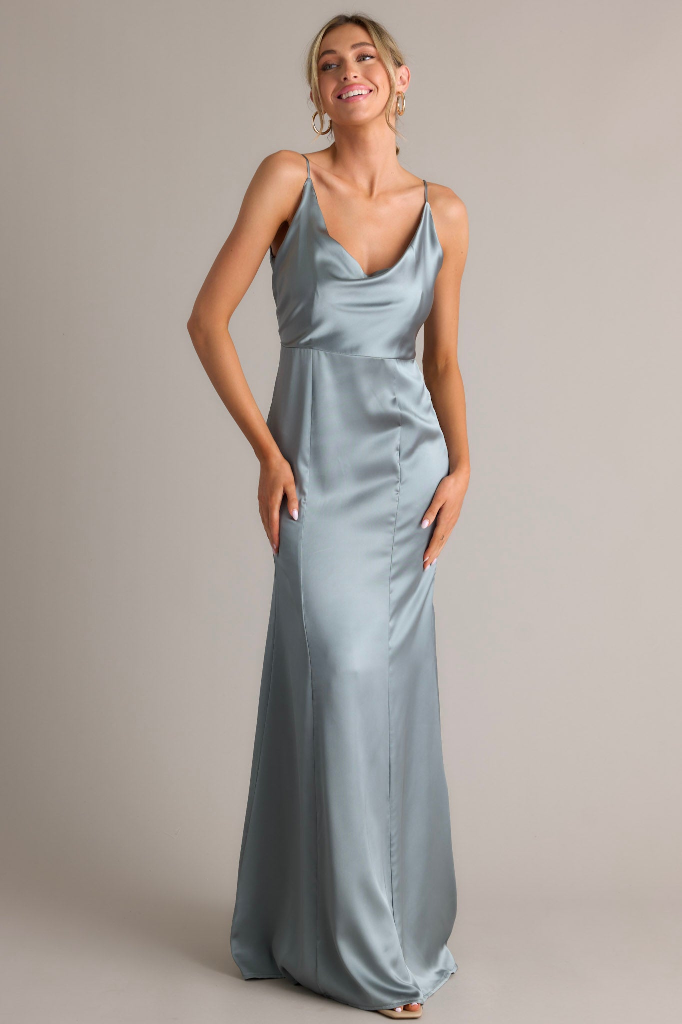 Inner Radiance Ash Blue Maxi Dress