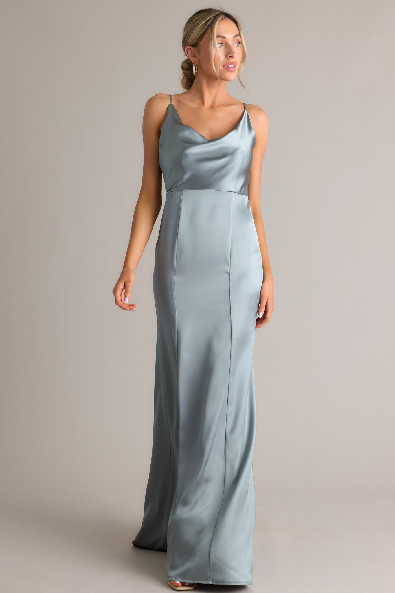 Inner Radiance Ash Blue Maxi Dress