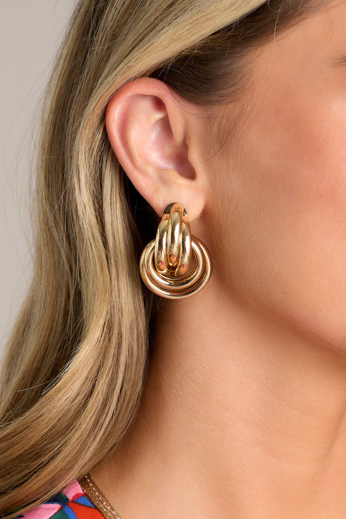 Wrap Around Gold Earrings
