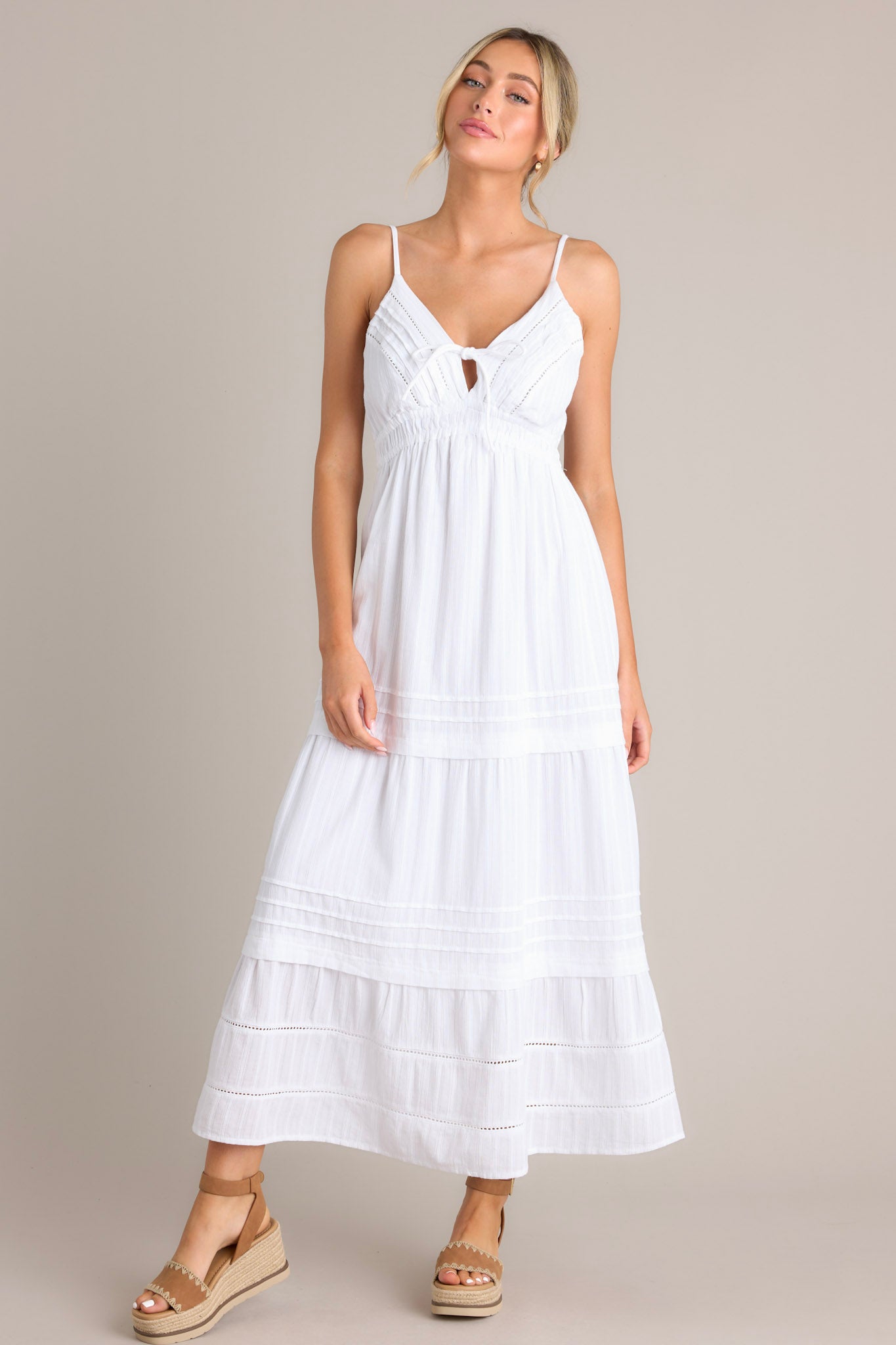 Z-Supply Divinity White Midi Dress | Red Dress