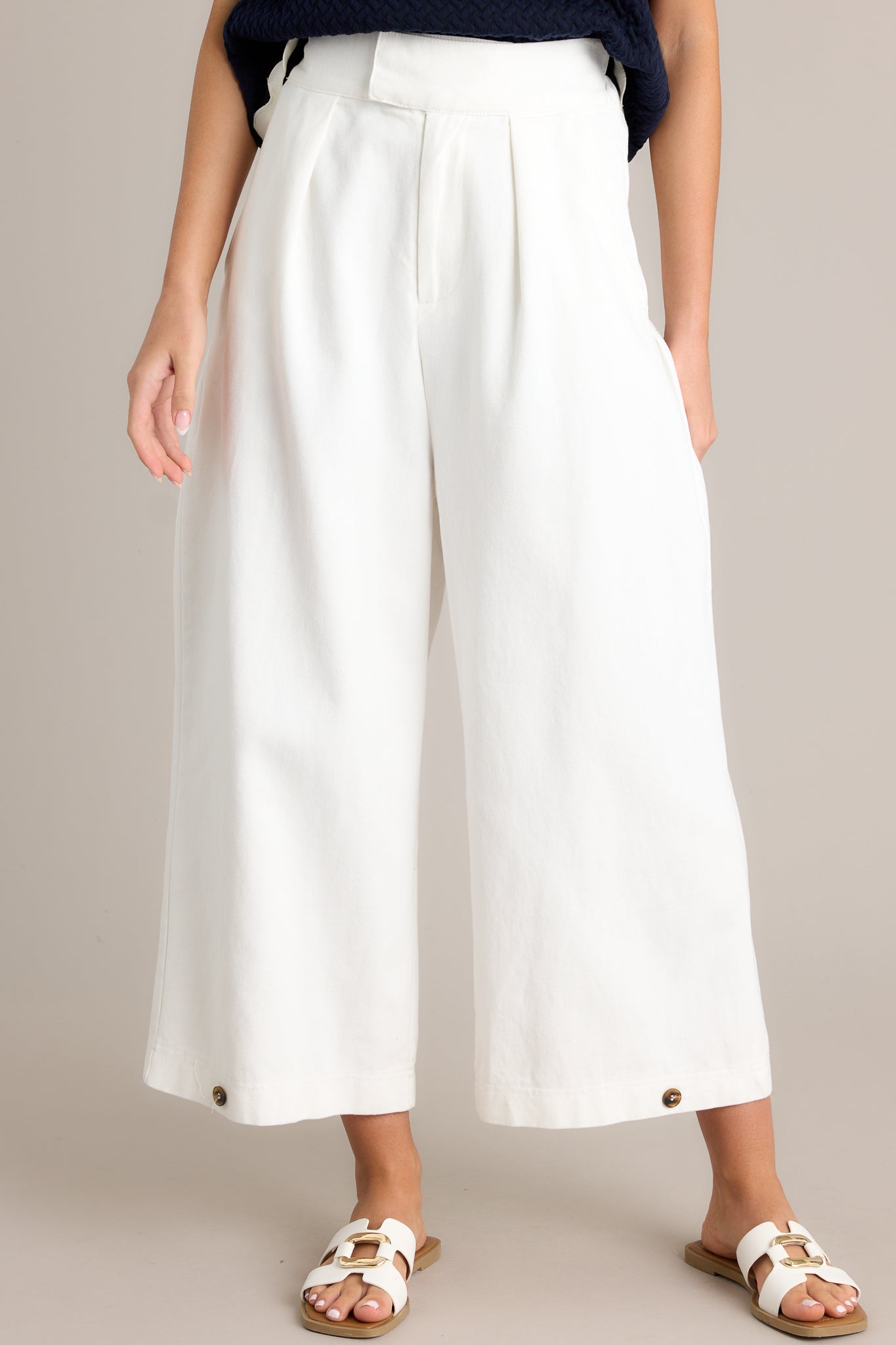 Coastal Comfort Ivory Pants