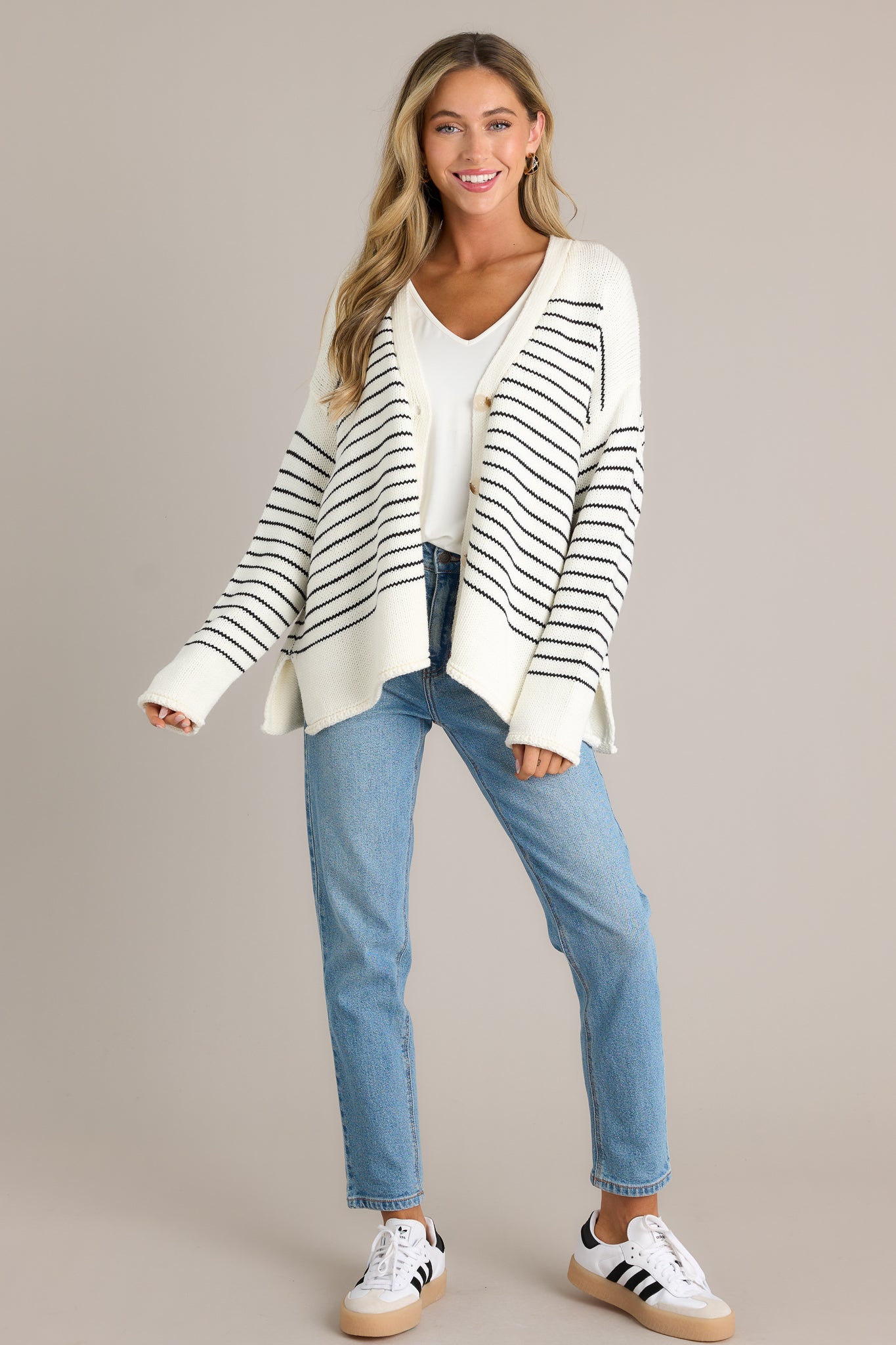 Twilight Solstice Ivory Long Sleeve Knit Cardigan