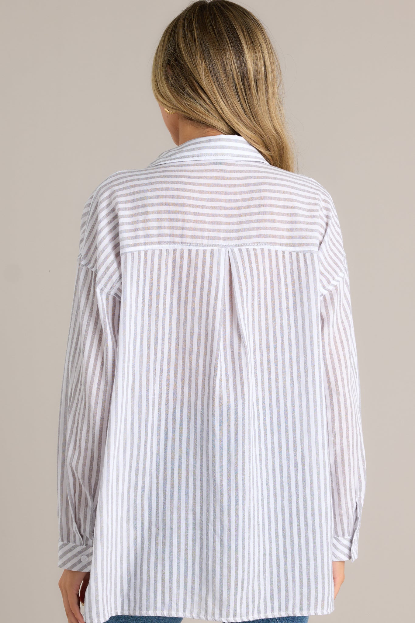 Back view of a top highlighting the overall fit and the lightweight material.