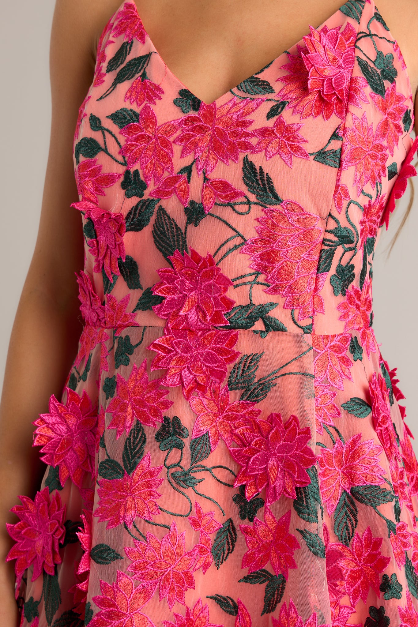 Story Of Us Hot Pink Floral Mini Dress