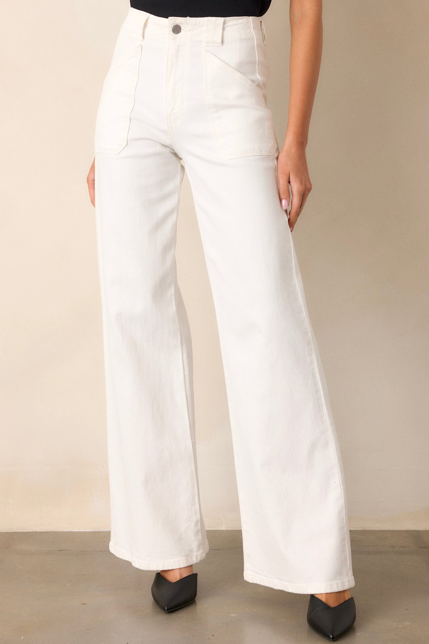 Off white high waisted jeans online