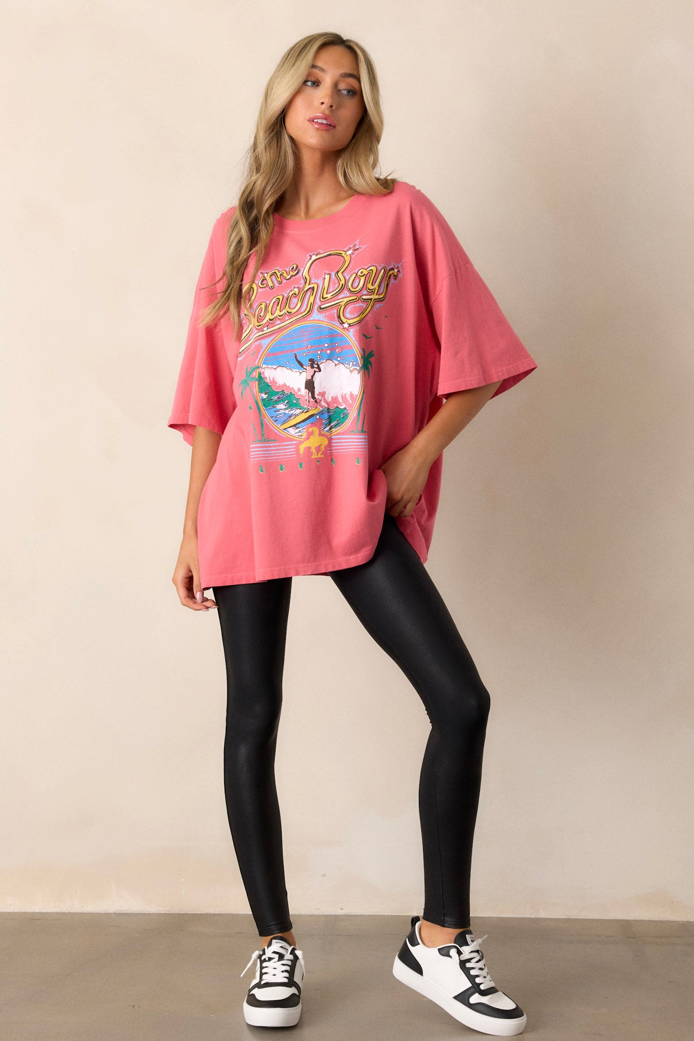 The Beach Boys Surfs Up 100% Cotton Rose Water OS Tee