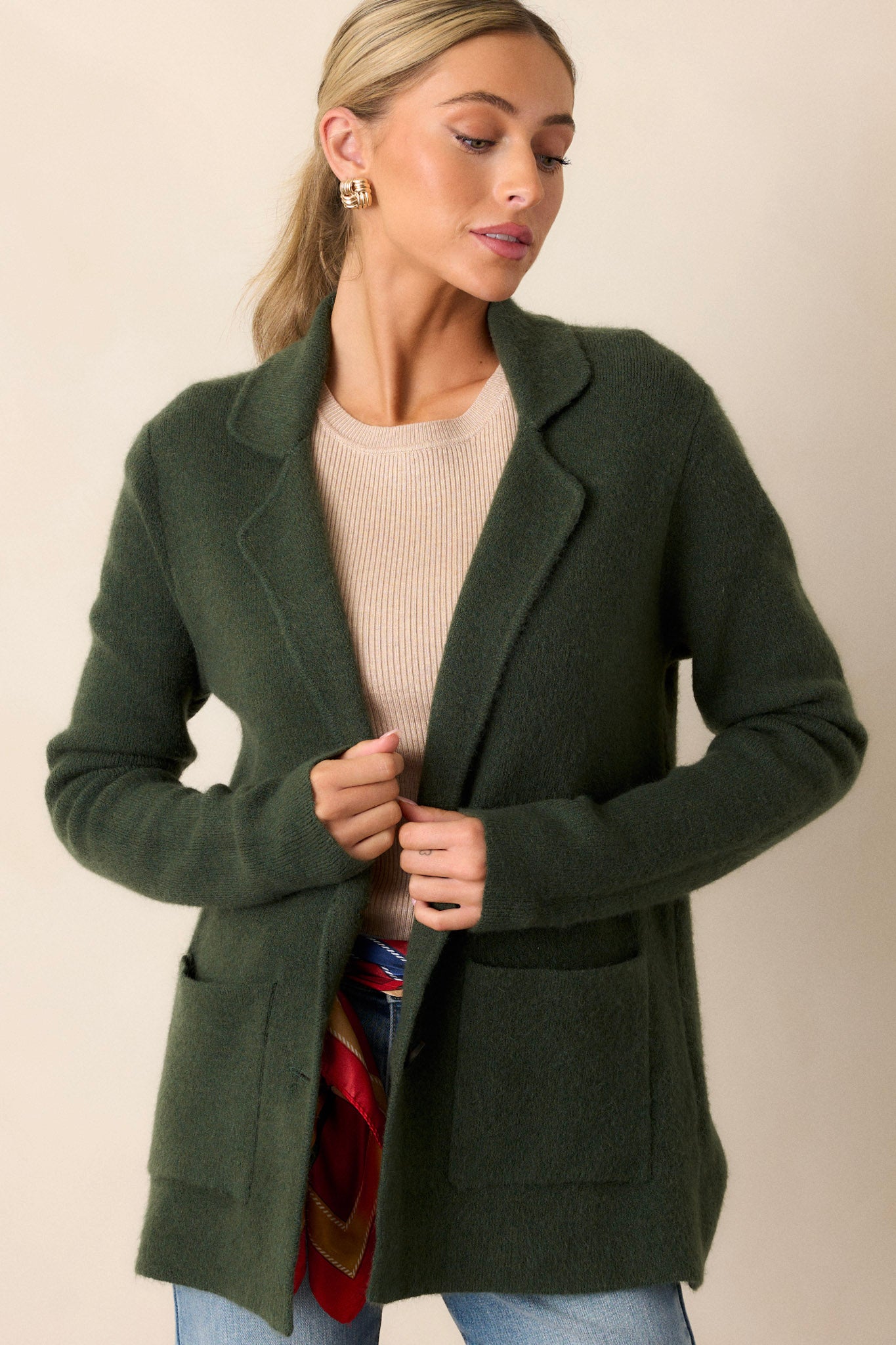 Emerald Dreams Hunter Green Cardigan