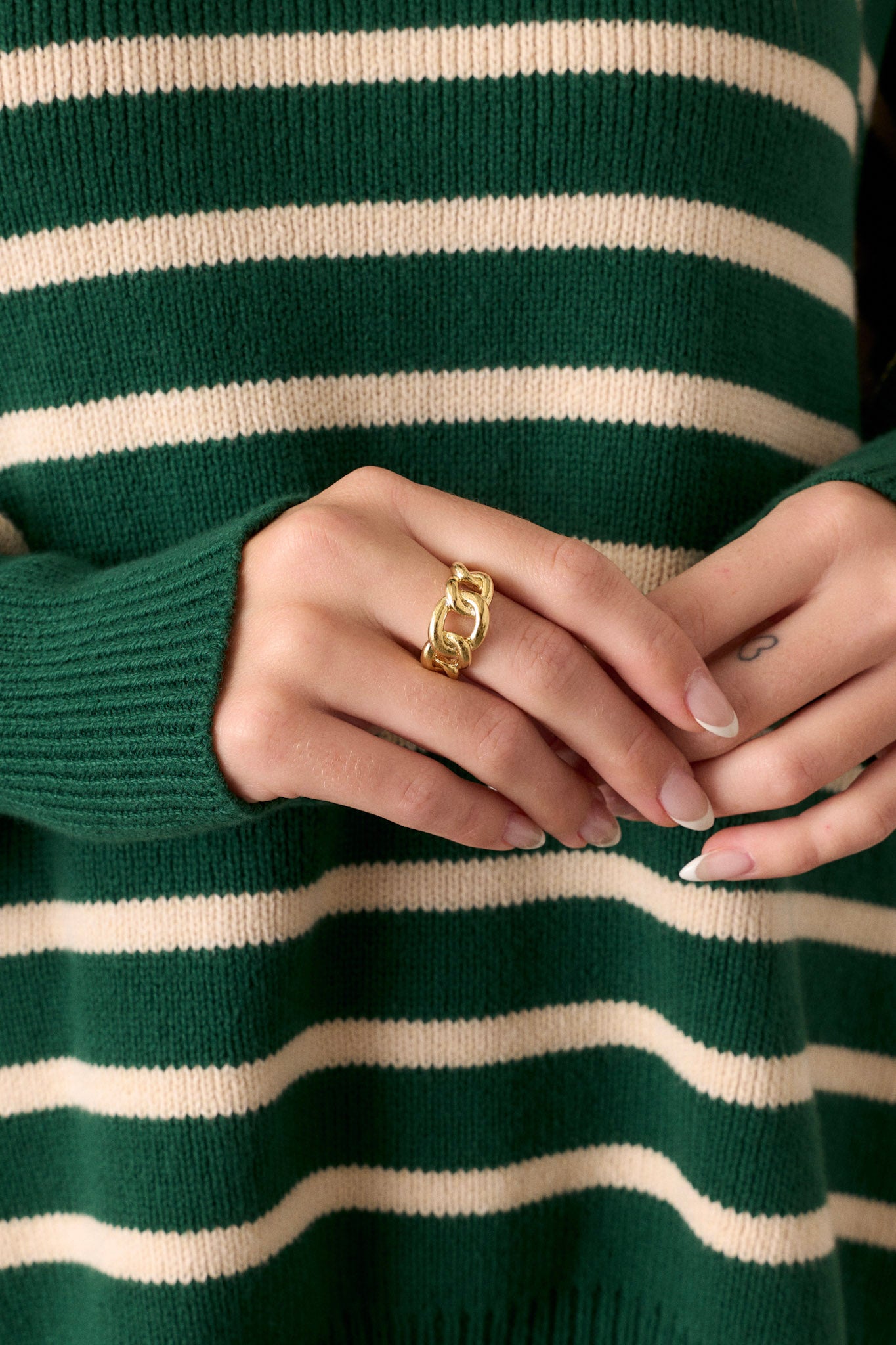 Can't Stop This Gold Chain Link Ring