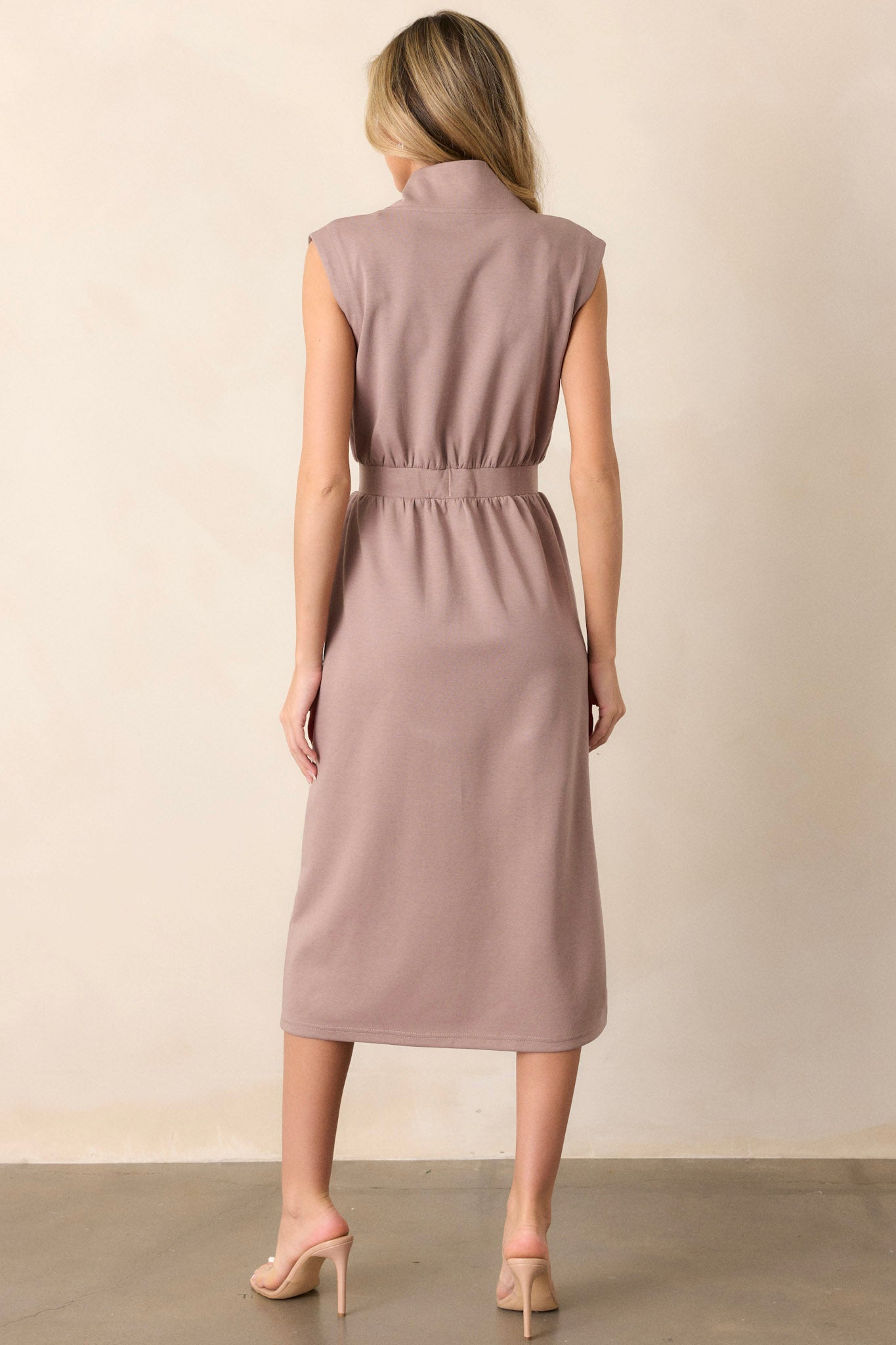 Taupe fashion skater dress