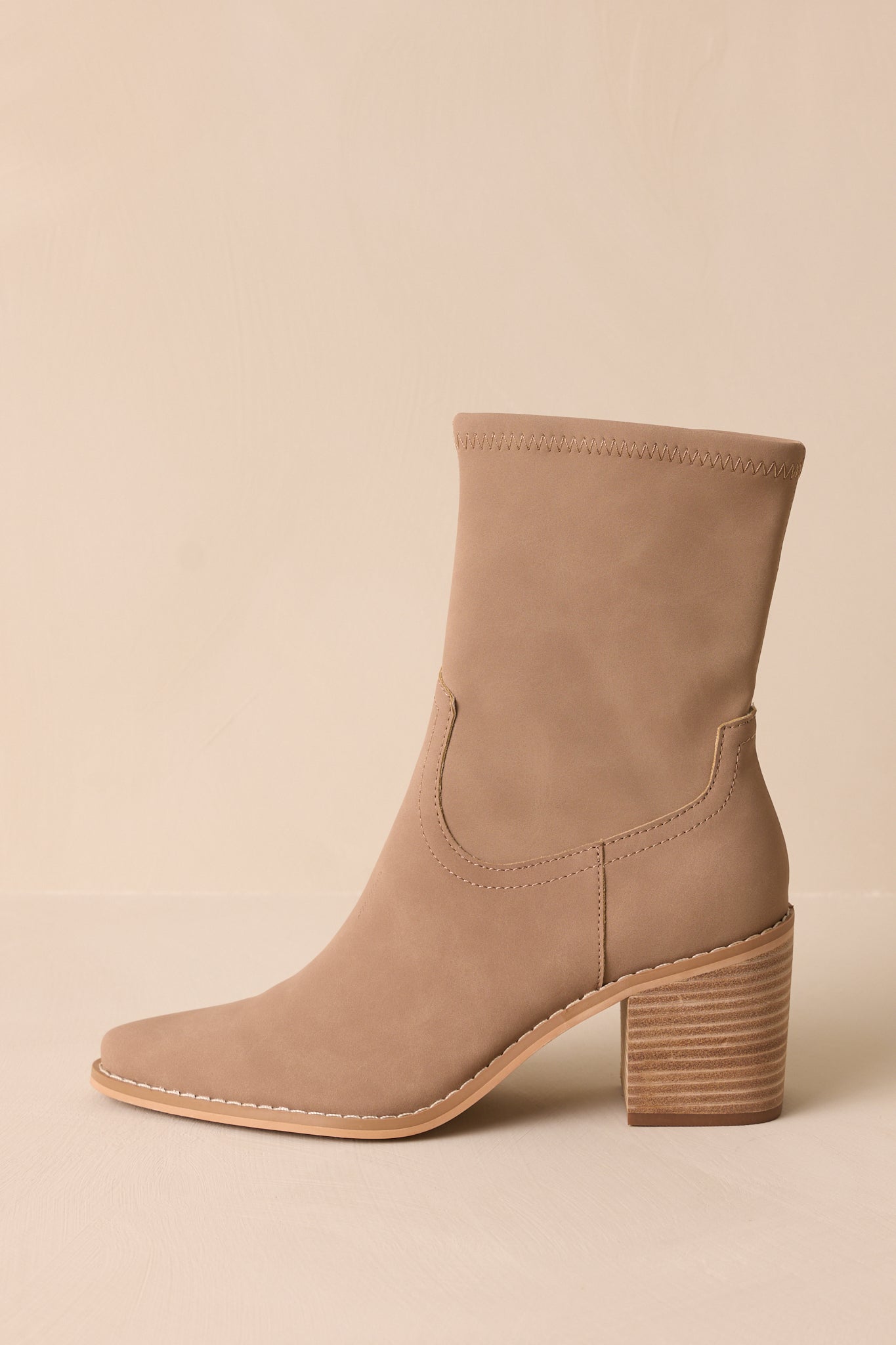 Stride In Style Taupe Ankle Boots