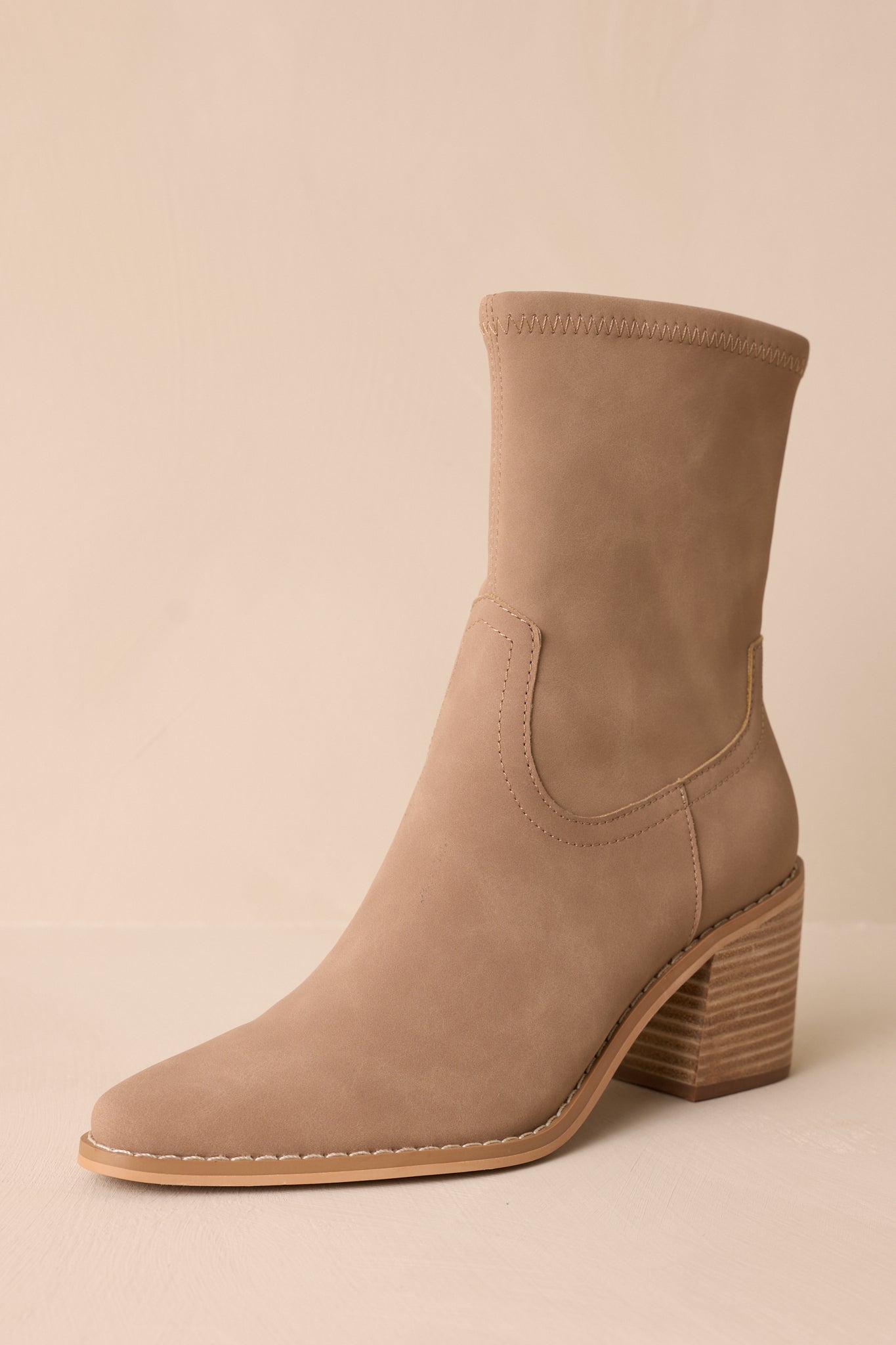 Stride In Style Taupe Ankle Boots