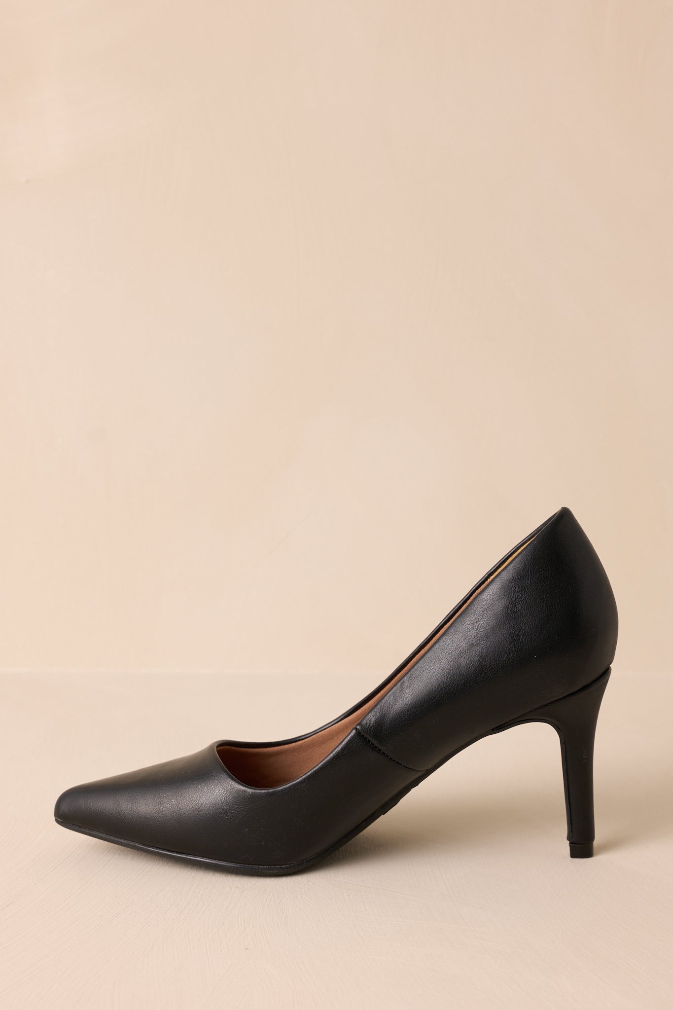 Bold Balance Black Pointed Toe Pump Heels