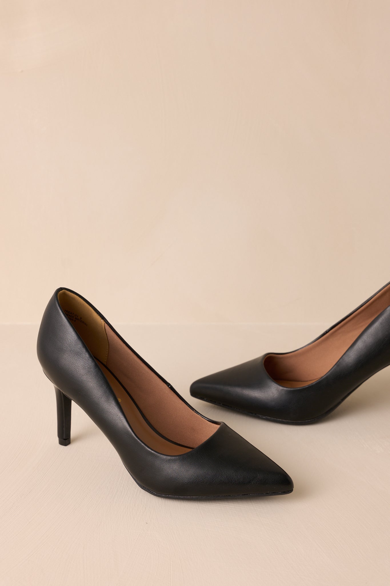 Bold Balance Black Pointed Toe Pump Heels