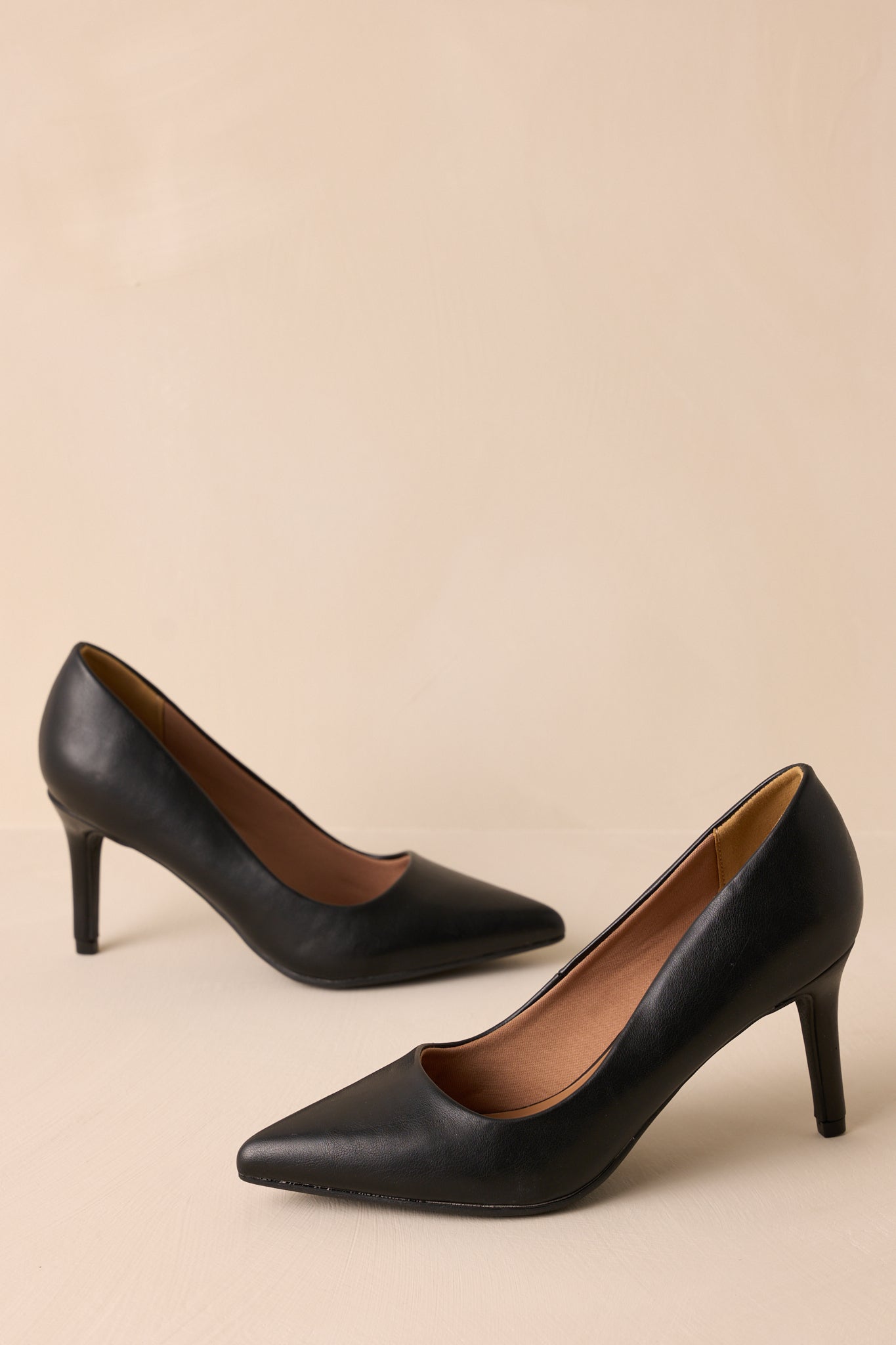 Bold Balance Black Pointed Toe Pump Heels