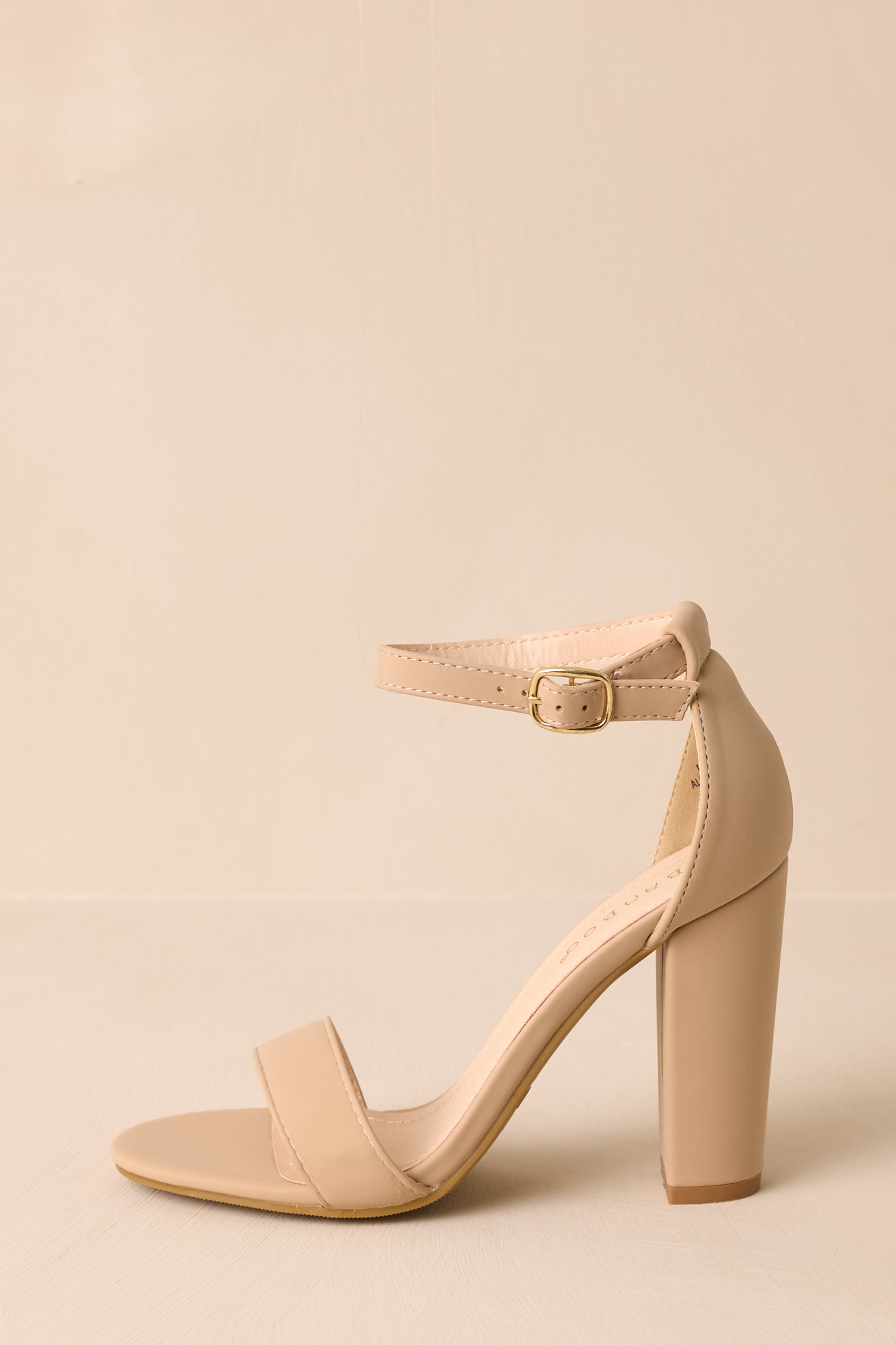 Plans To Dance Faux Suede Taupe Ankle Strap Heels