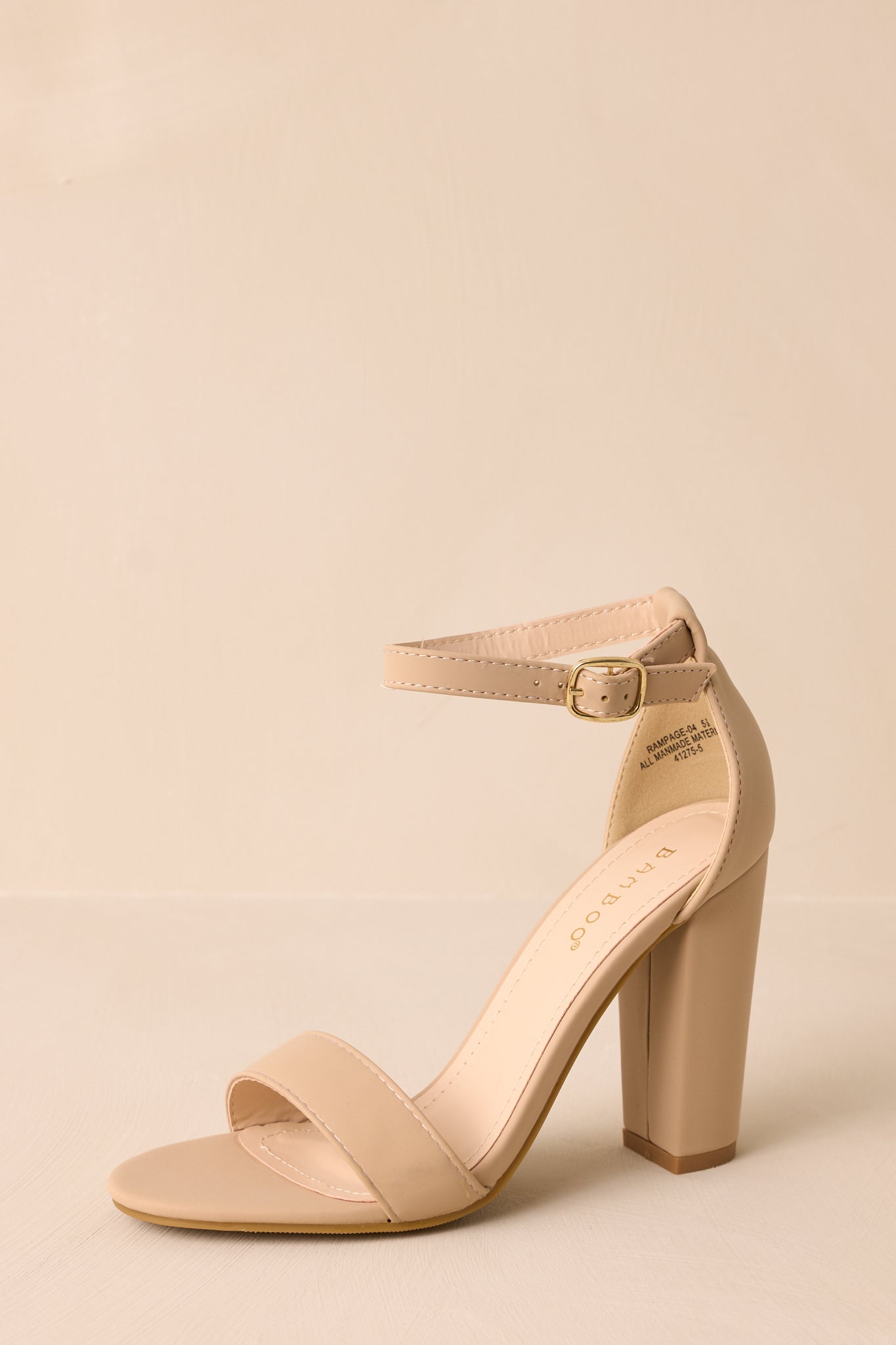 Plans To Dance Faux Suede Taupe Ankle Strap Heels