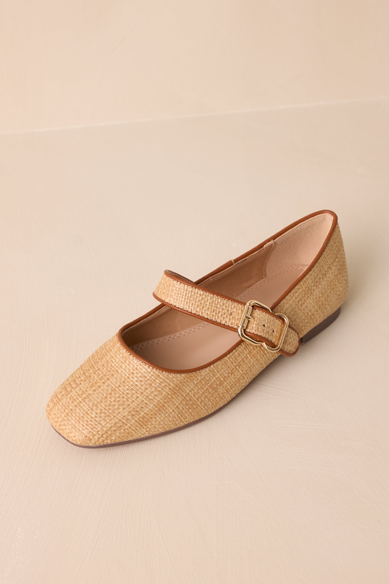 Sweet Thoughts Natural Mary Jane Flats (RESTOCK SEPTEMBER)