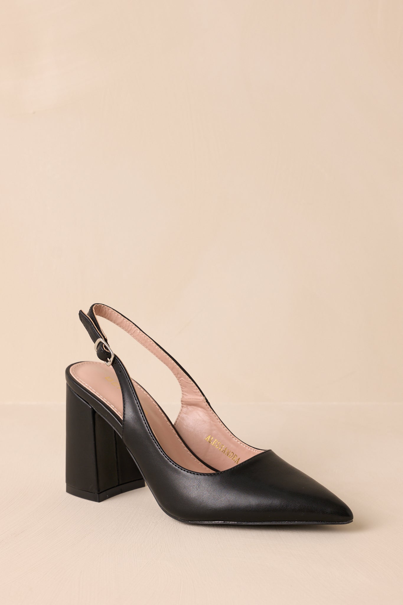 Elegant Elevation Black Slingback Heels