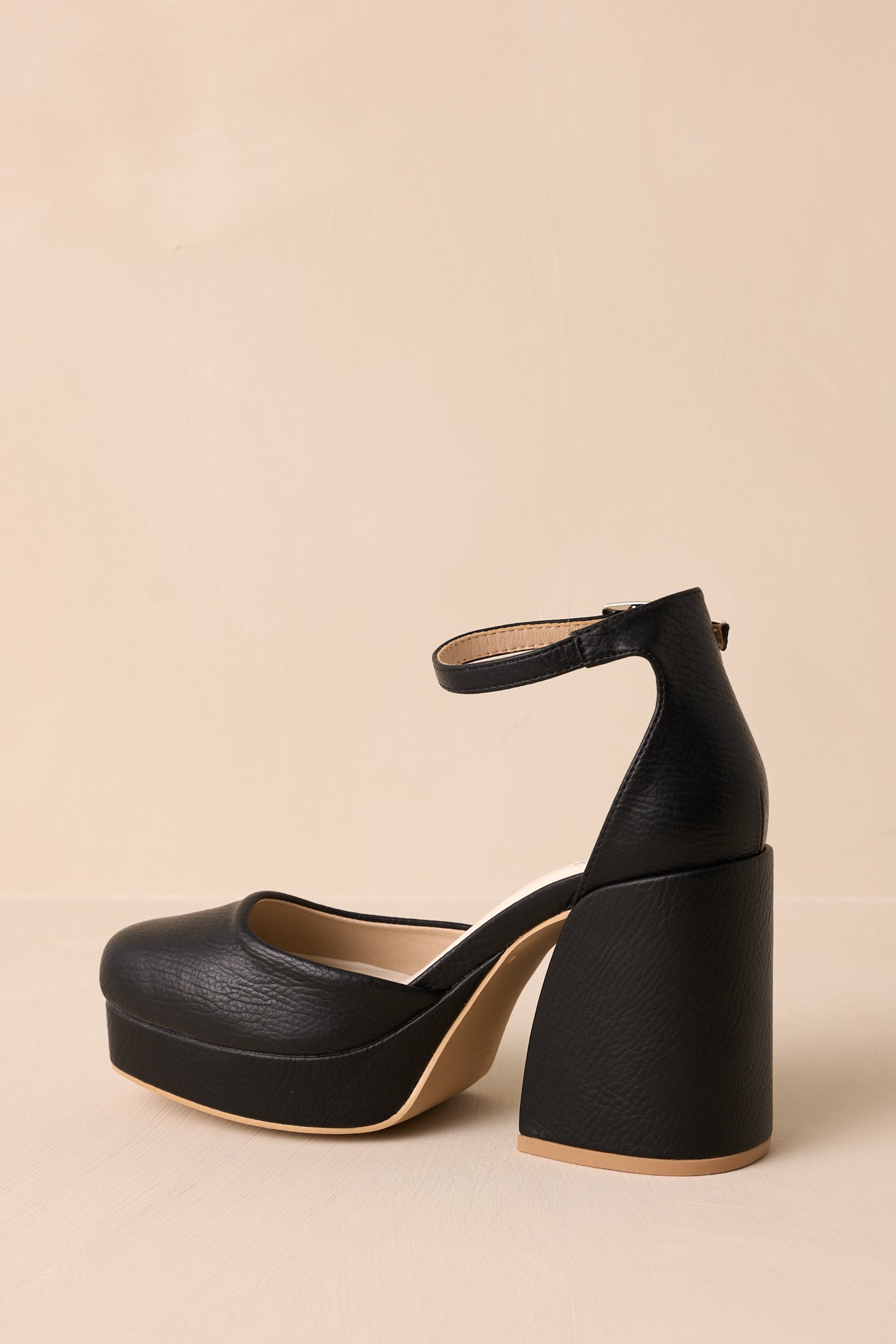 Dynamic Steps Black Ankle Strap Block Heels (RESTOCK OCTOBER)