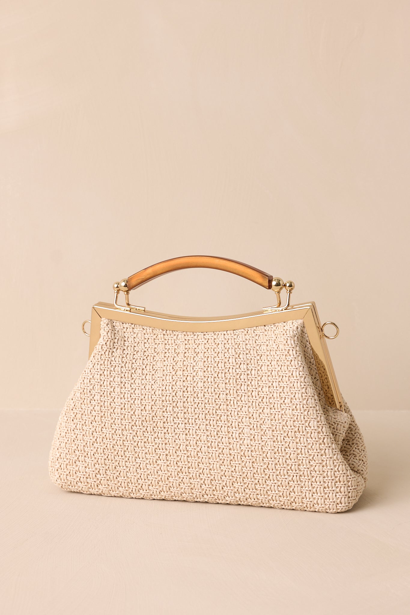 Talk Of The Town Natural Woven Handbag