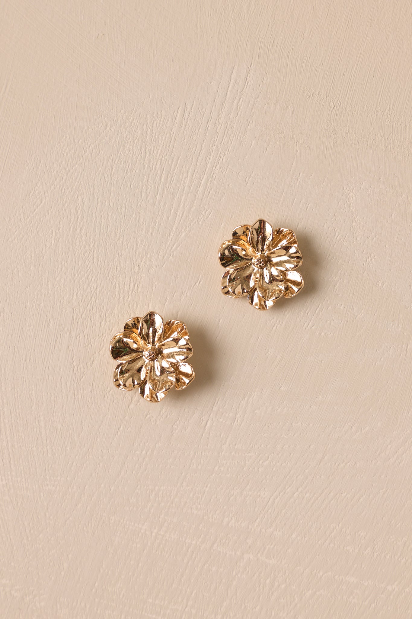 Sunlit Bloom Gold Flower Earrings