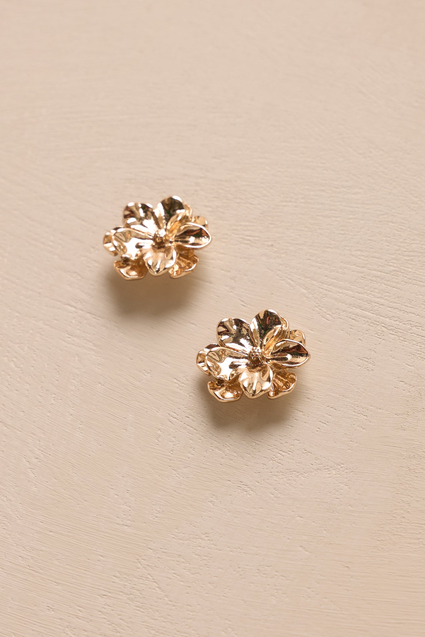 Sunlit Bloom Gold Flower Earrings