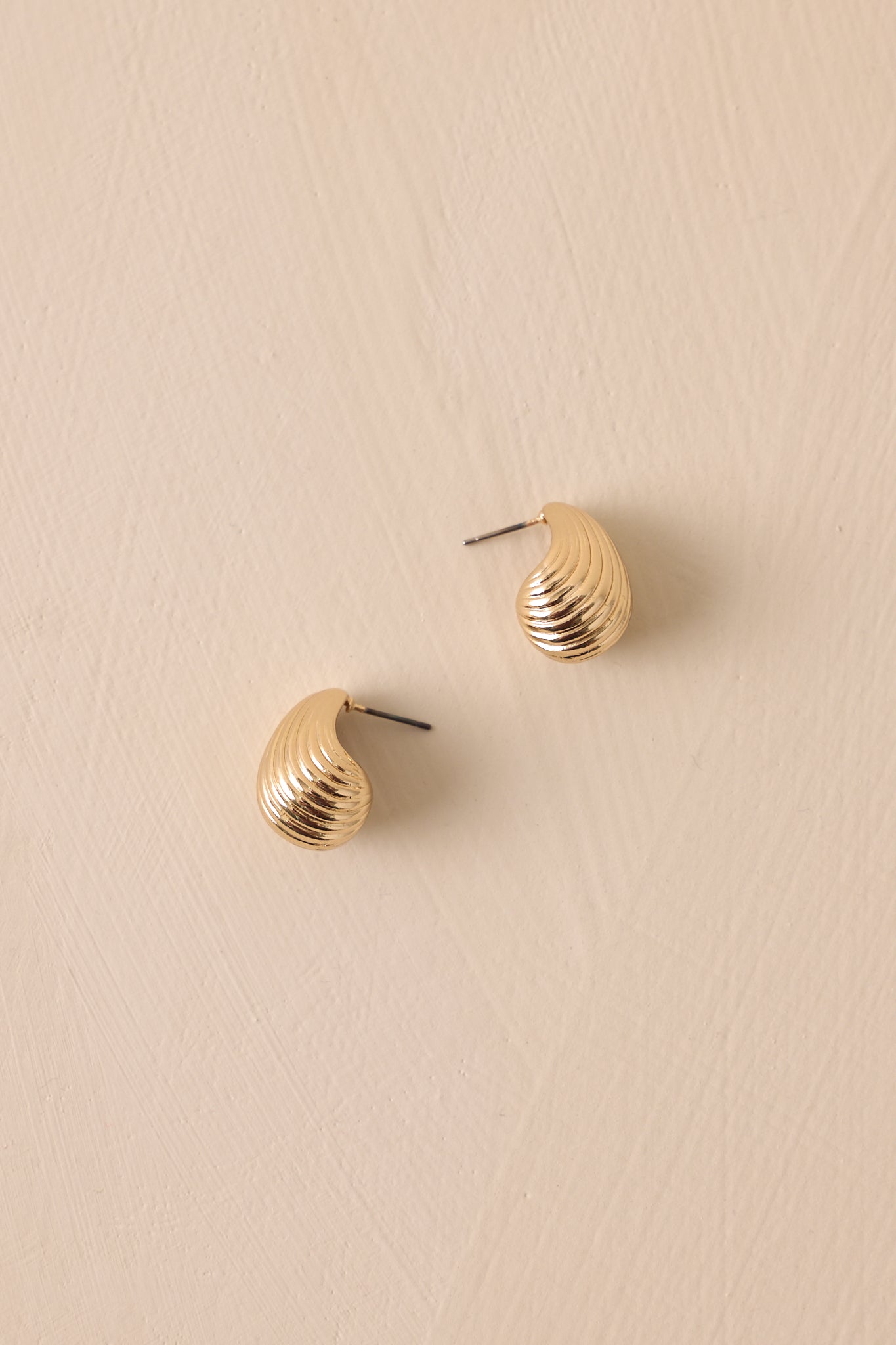 Wavy Wonder Gold Textured Earrings