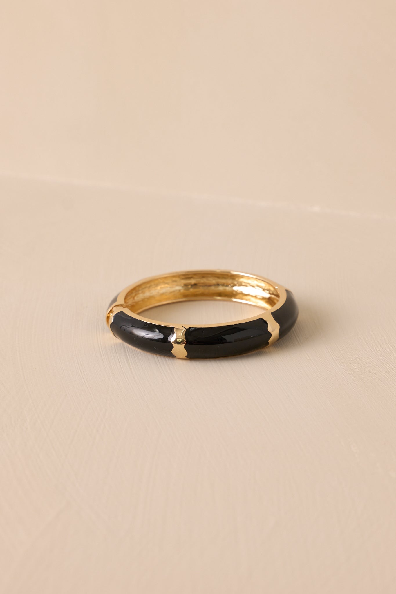 Modern Luxury Black Hinged Bracelet