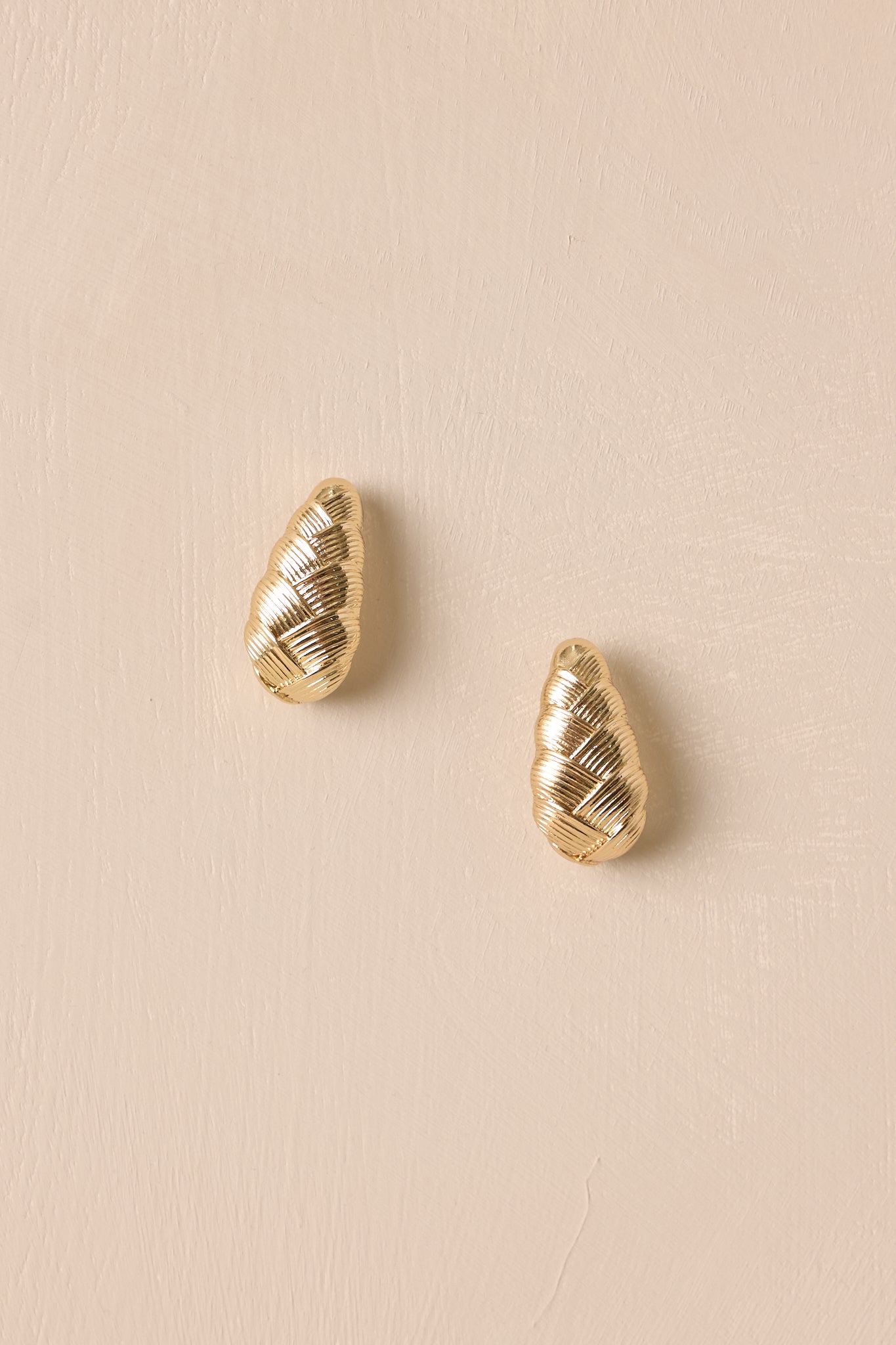 Never The Less Gold Textured Earrings