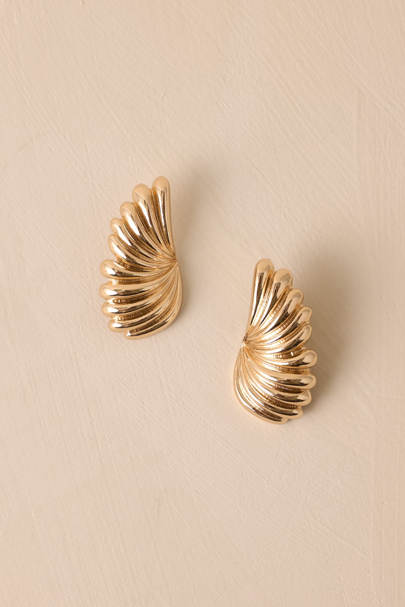 Off Script Textured Gold Earrings