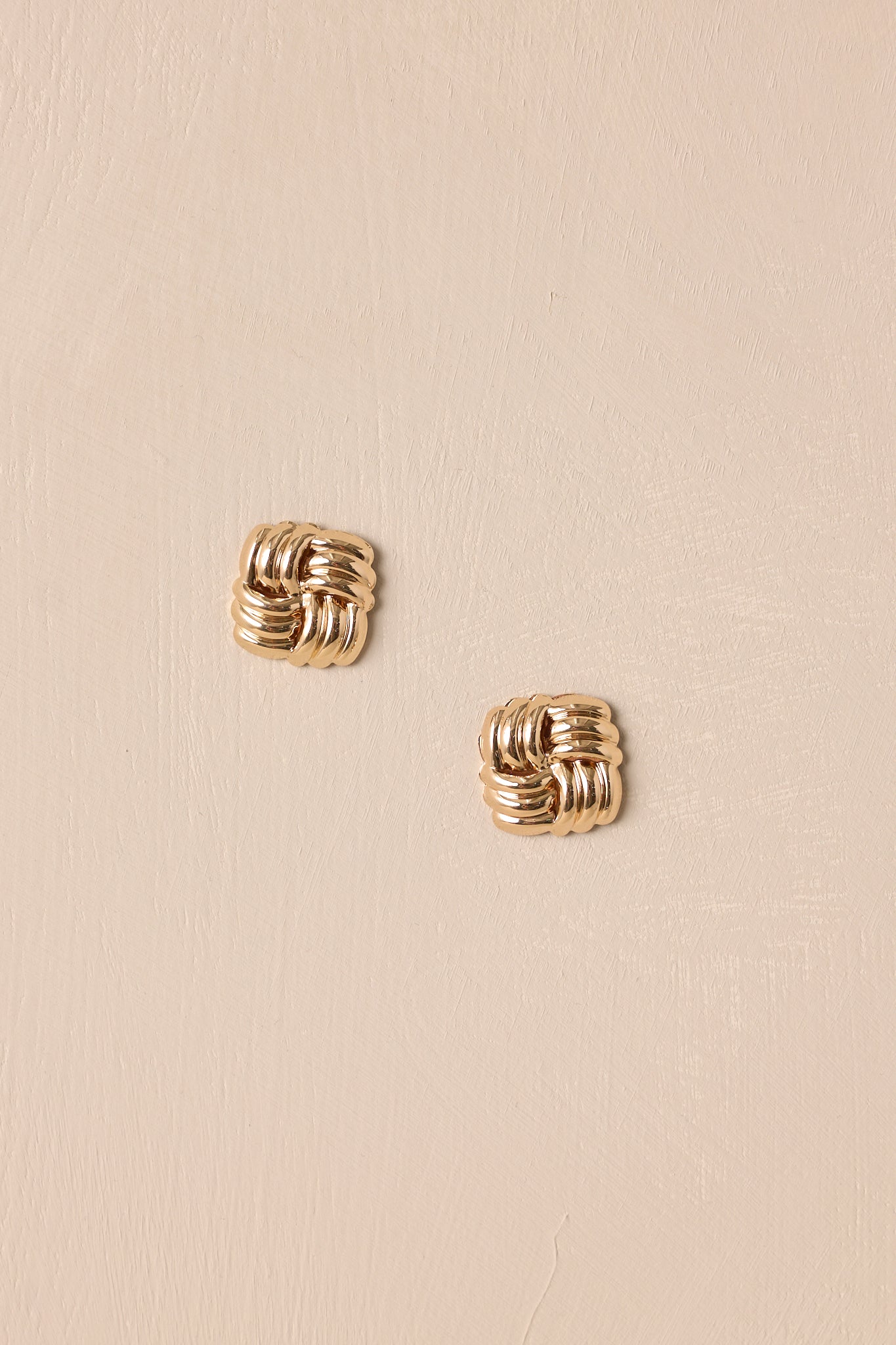 With or Without You Gold Textured Stud Earrings