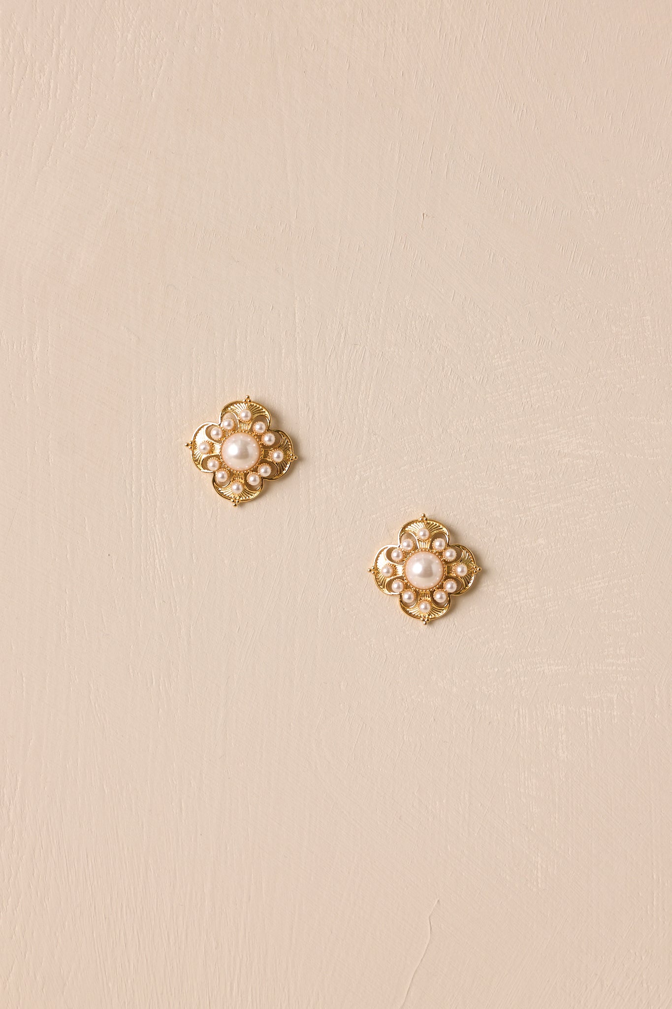 Radiant Tomorrows Gold & Ivory Pearl Earrings