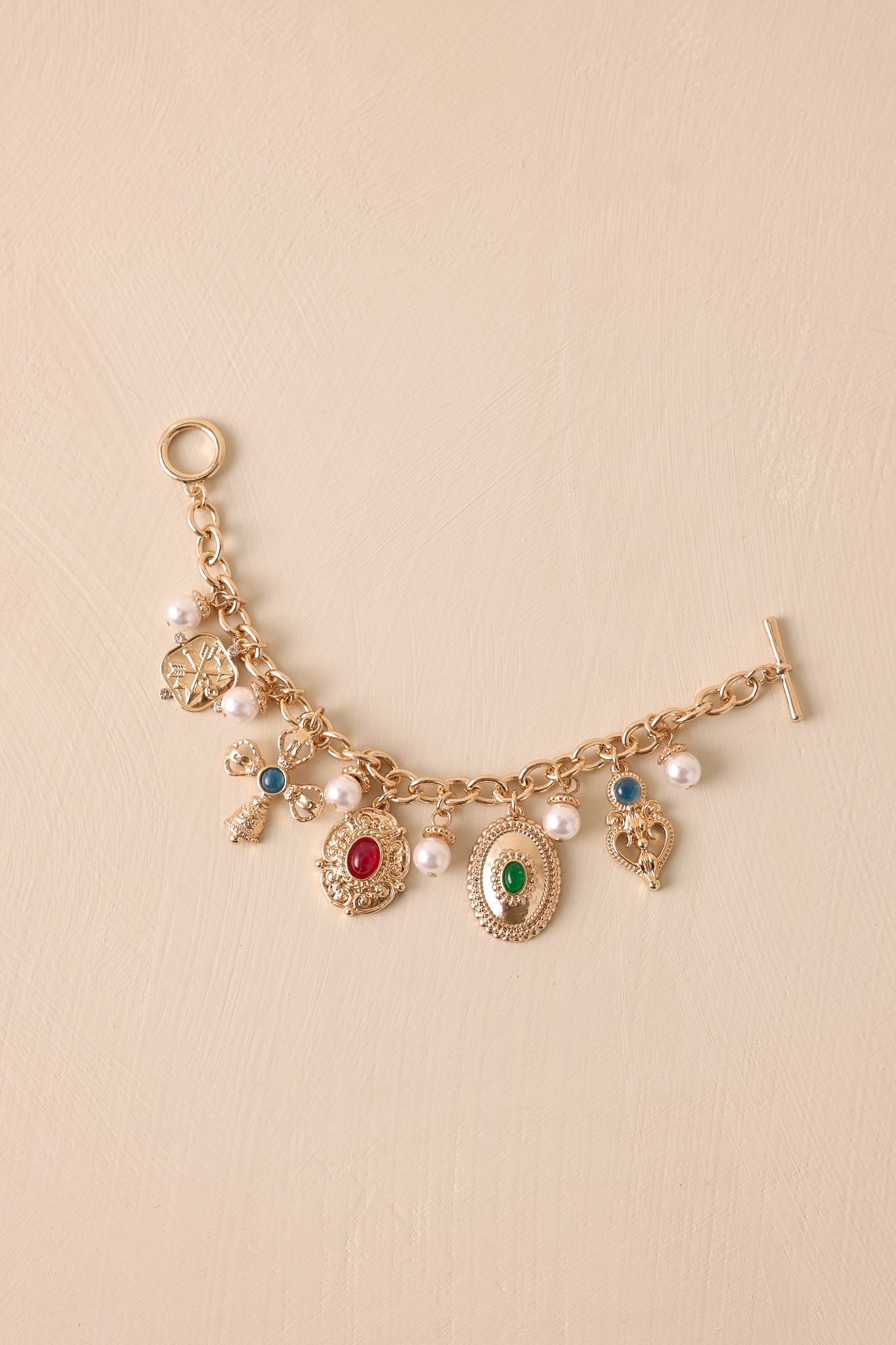 Walk Away Gold Chain Charm Bracelet