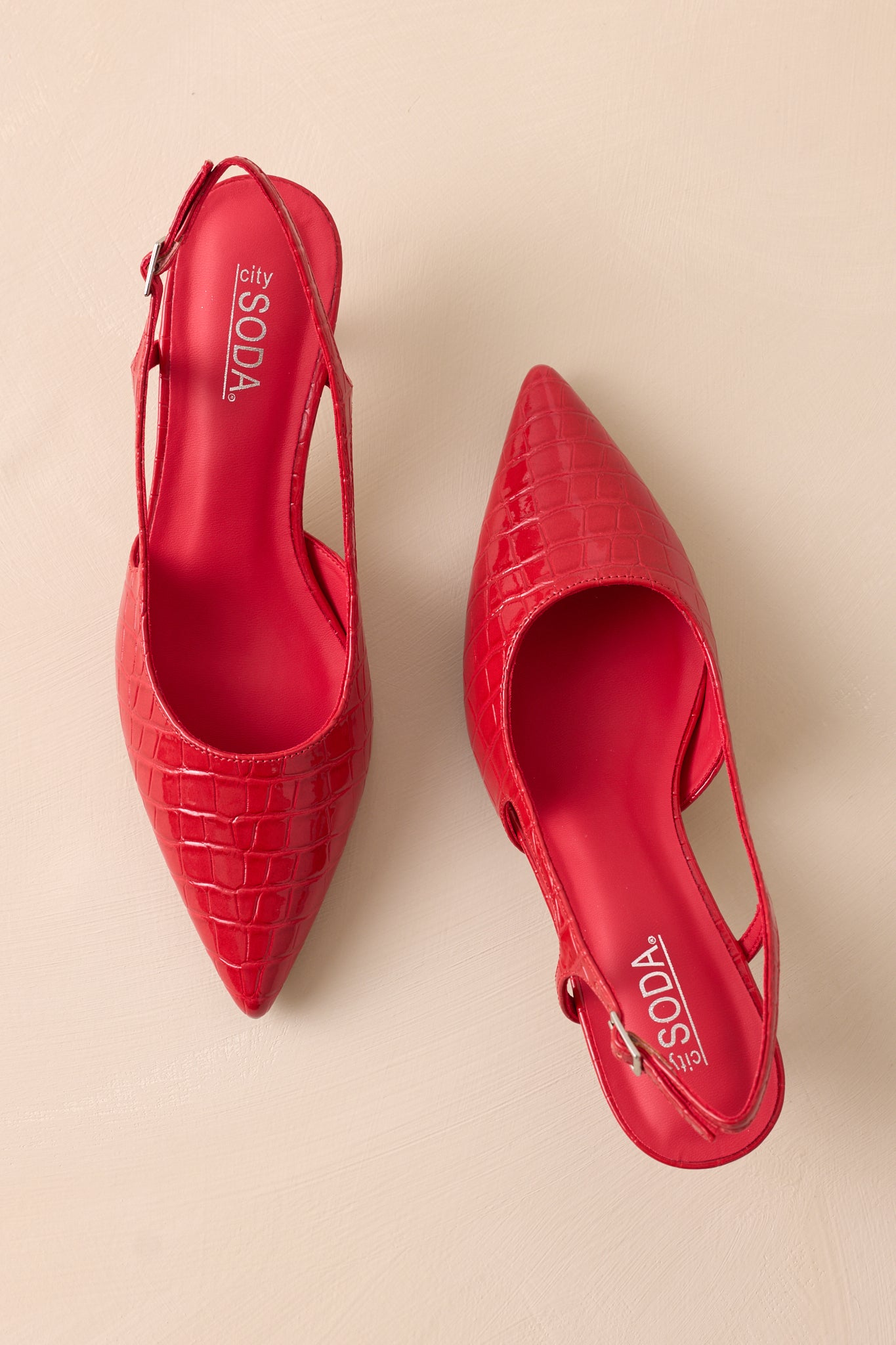 Low heels red best sale