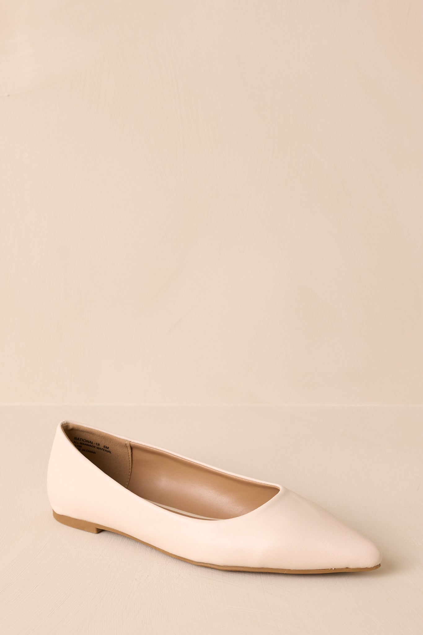 Look Impressed Ivory Pointed-Toe Ballet Flats