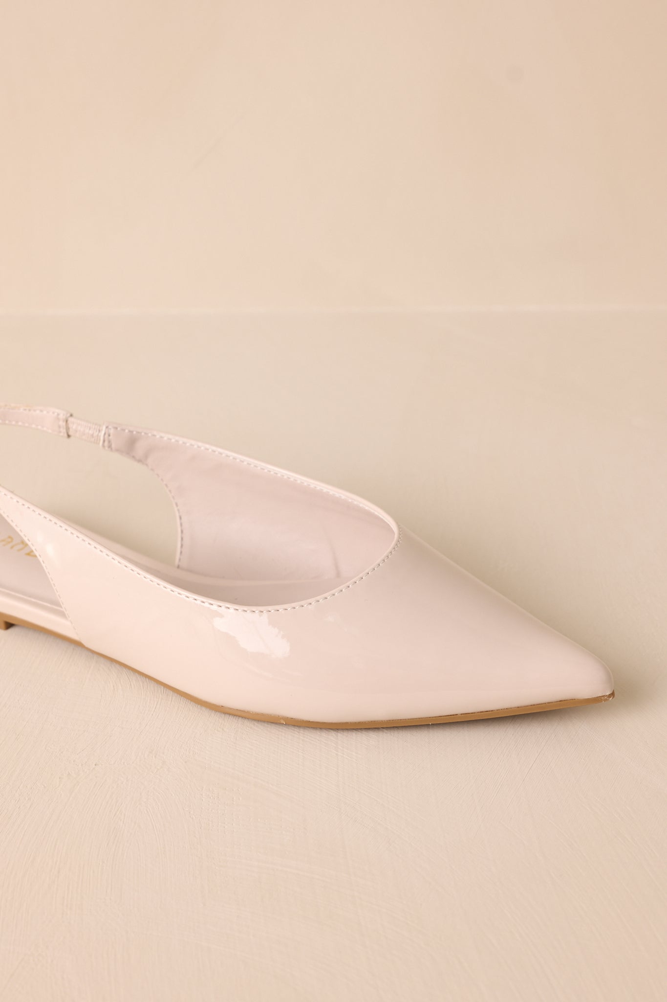 Mixed Feelings Ivory Pointed-Toe Slingback Flats