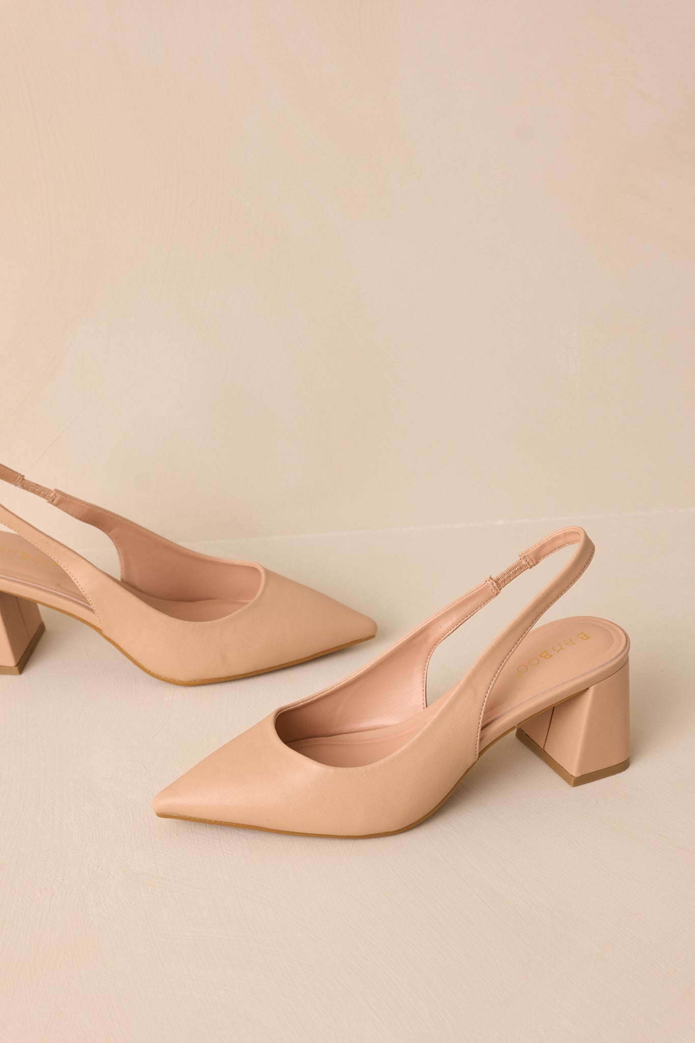 Lost Your Chance Beige Pointed-Toe Slingback Heels