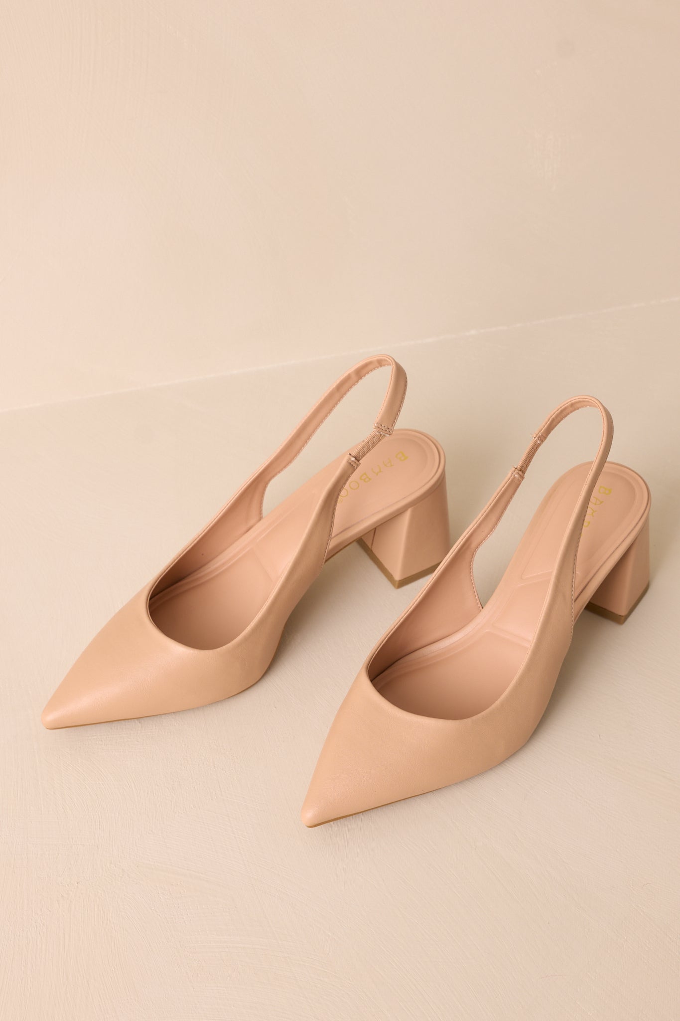 Lost Your Chance Beige Pointed-Toe Slingback Heels