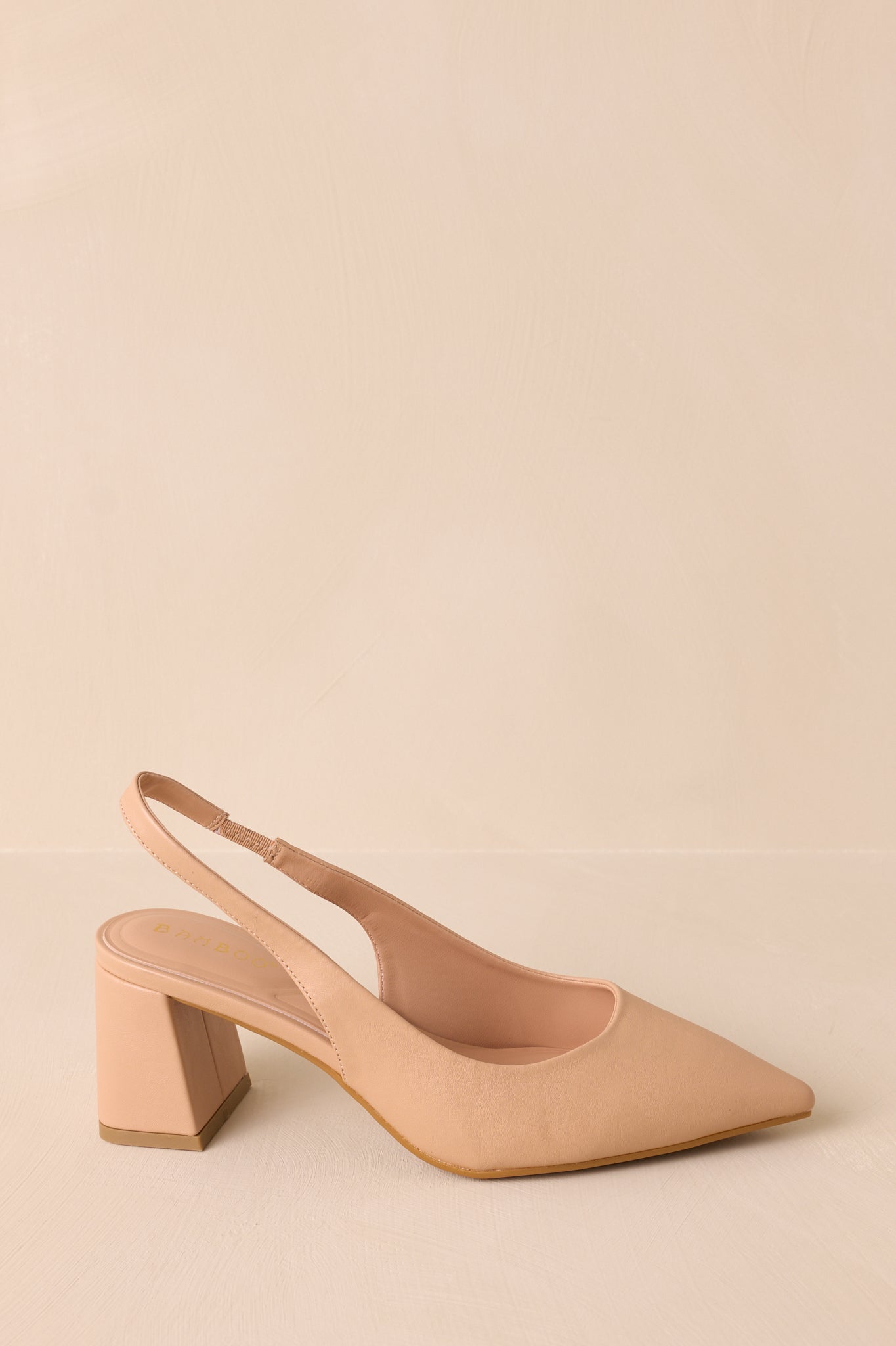 Lost Your Chance Beige Pointed-Toe Slingback Heels