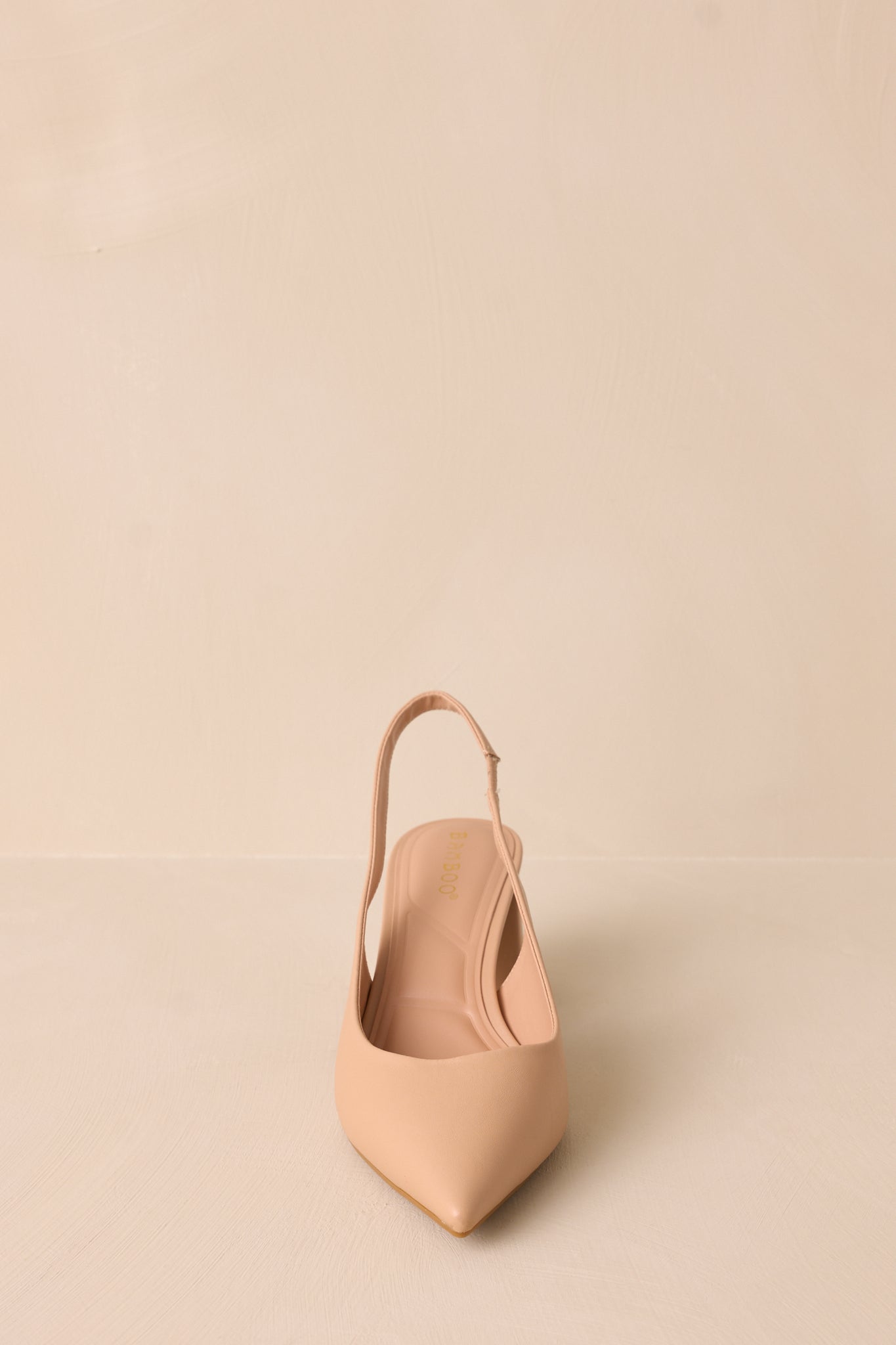 Lost Your Chance Beige Pointed-Toe Slingback Heels