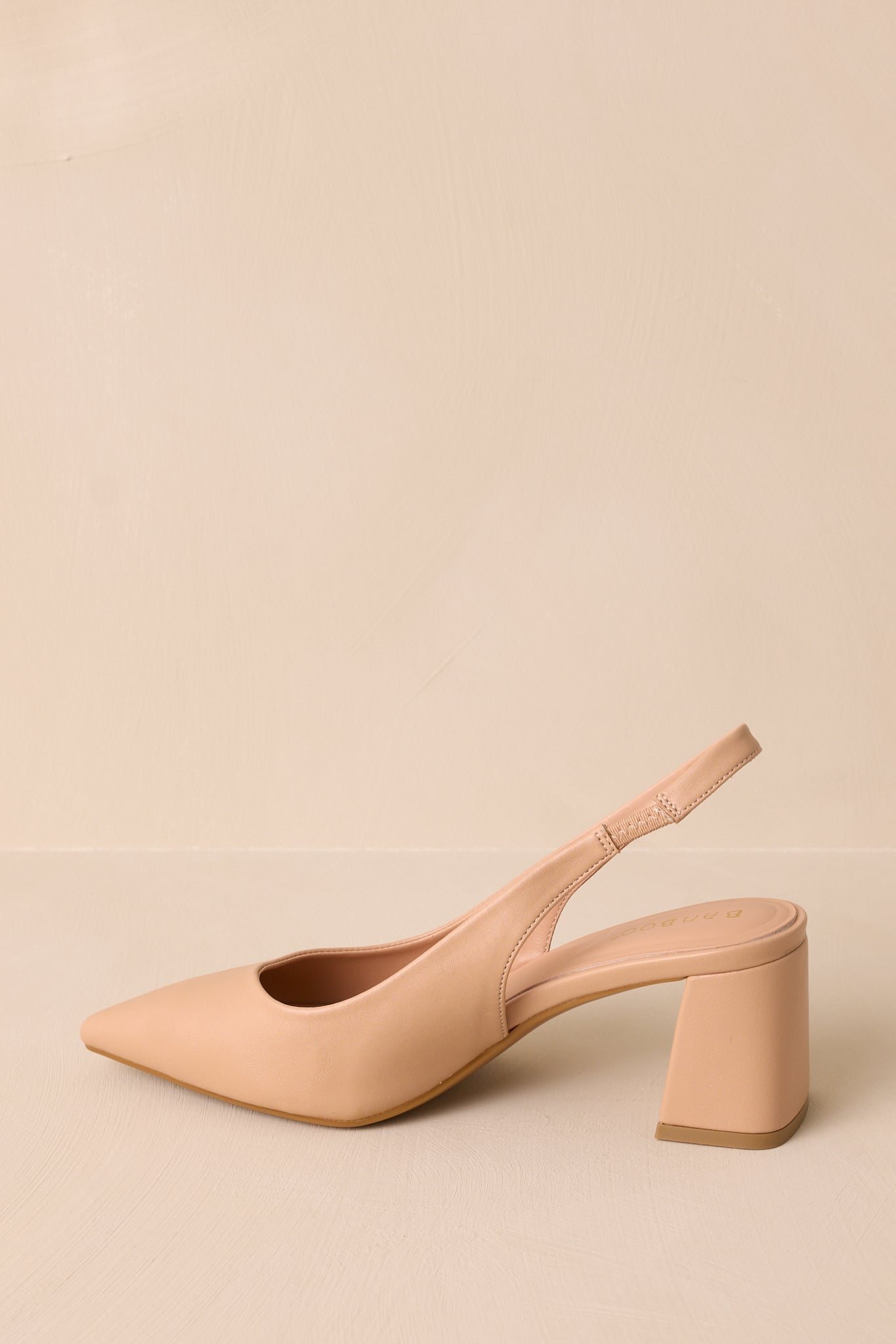 Lost Your Chance Beige Pointed-Toe Slingback Heels